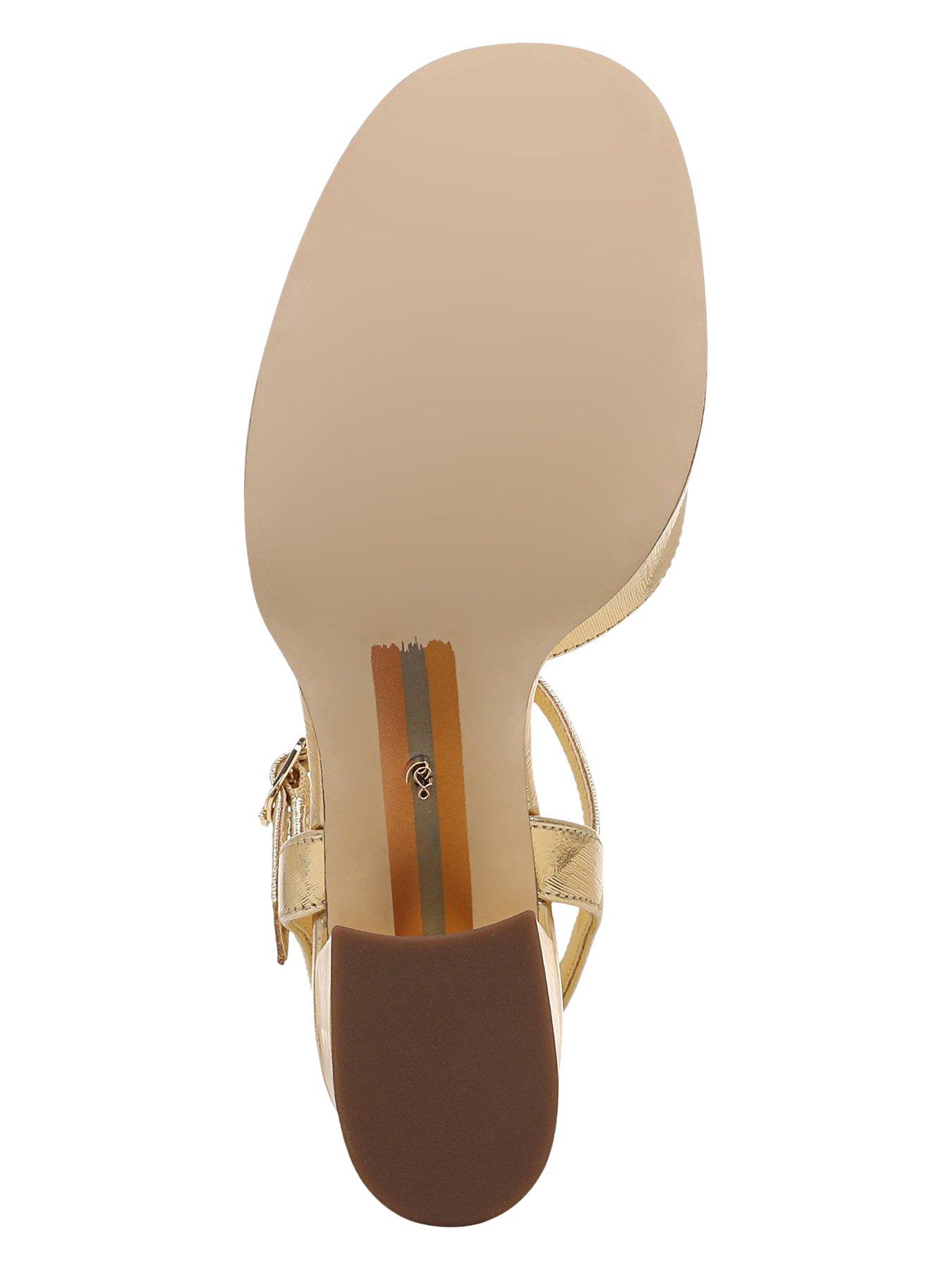 Image 5 of 6 of SAM EDELMAN Fleur  Platform Strap Heel Sandal - Gold