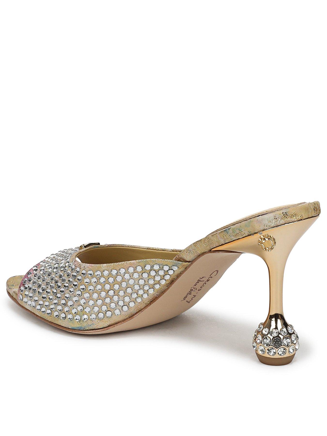 Image 3 of 5 of SAM EDELMAN Gisella Embellished Heel Mule - Gold