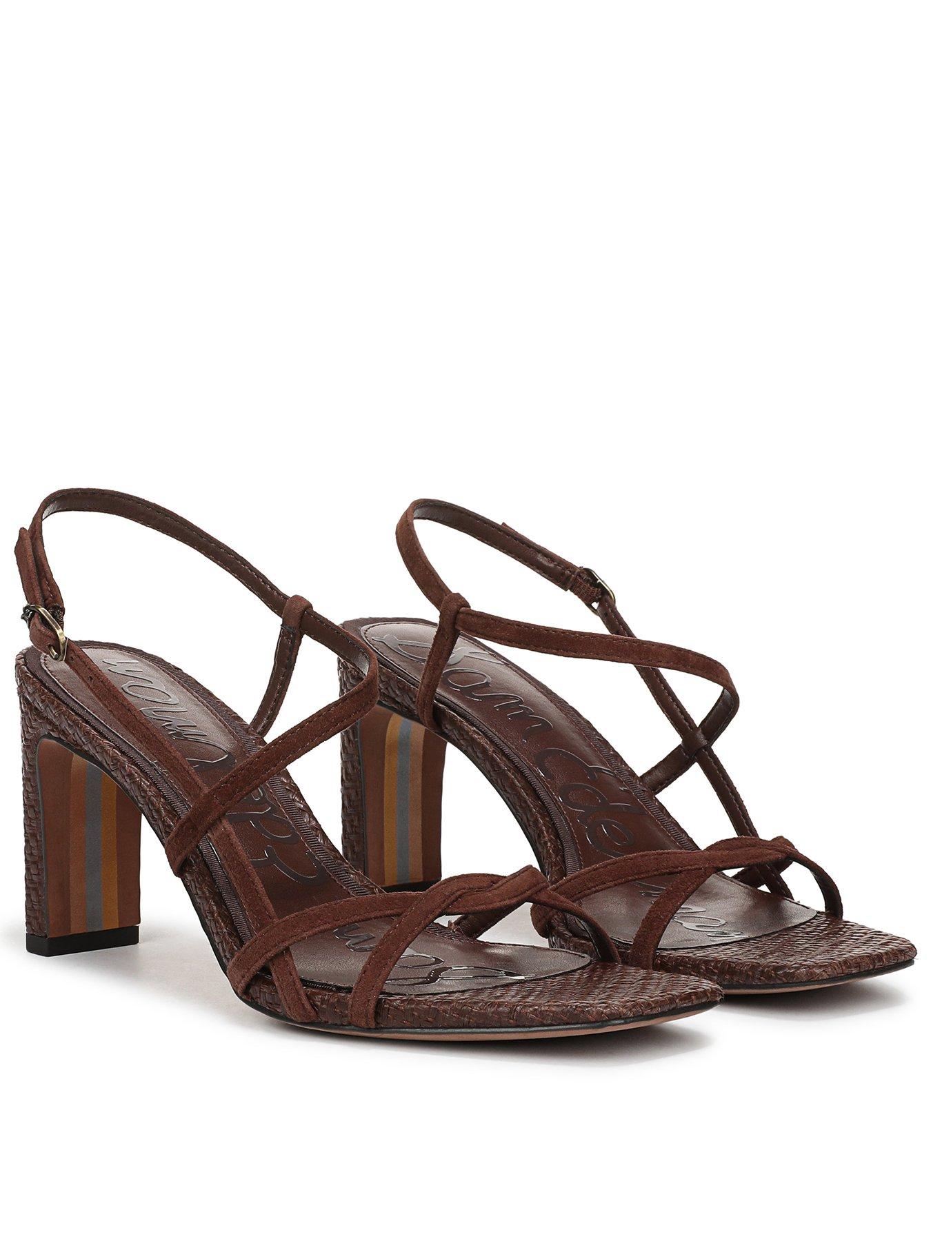 SAM EDELMAN Elissa Strappy Heel Sandal  - Brown
