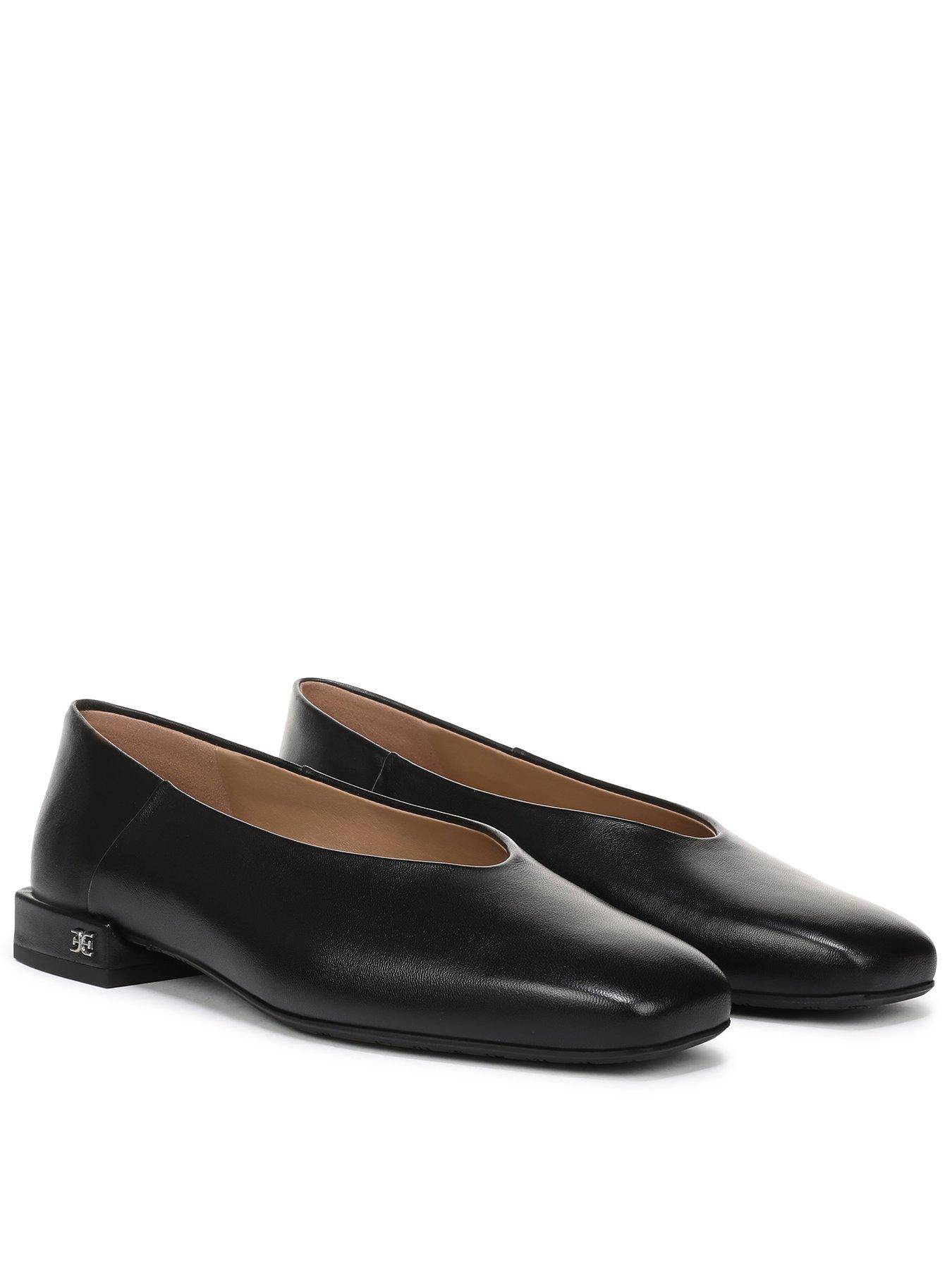 SAM EDELMAN Kasey Block Heel Square Toe Pump - Black