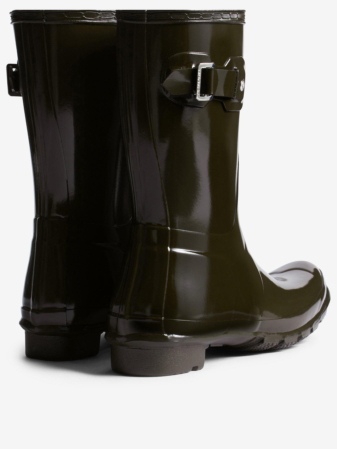 Image 3 of 4 of Hunter Womens Original Short Gloss Boot - Brown
