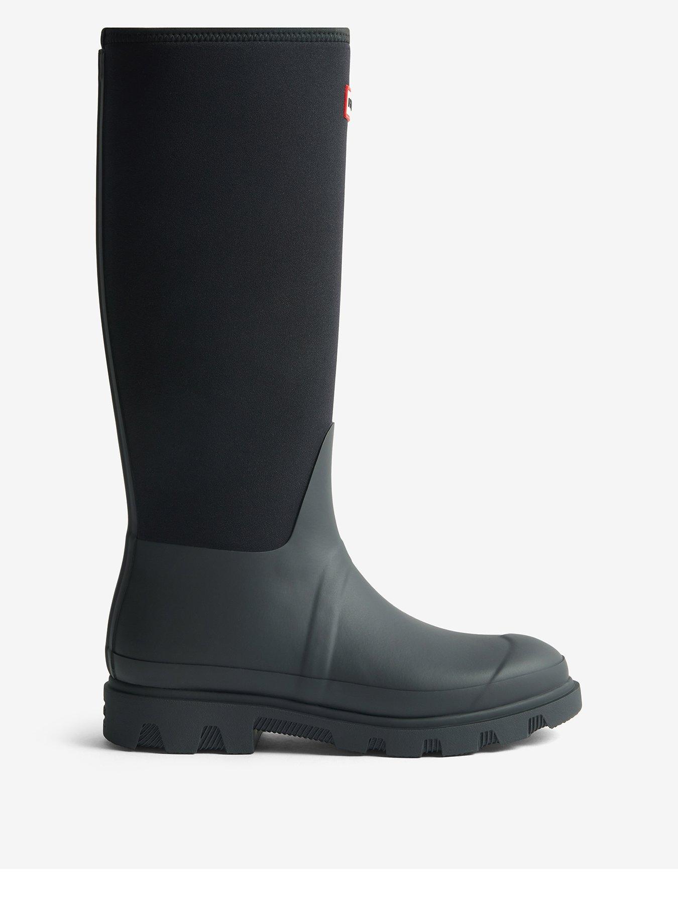 Image 1 of 5 of Hunter Unisex Downpour Neoprene Tall Boot - Black