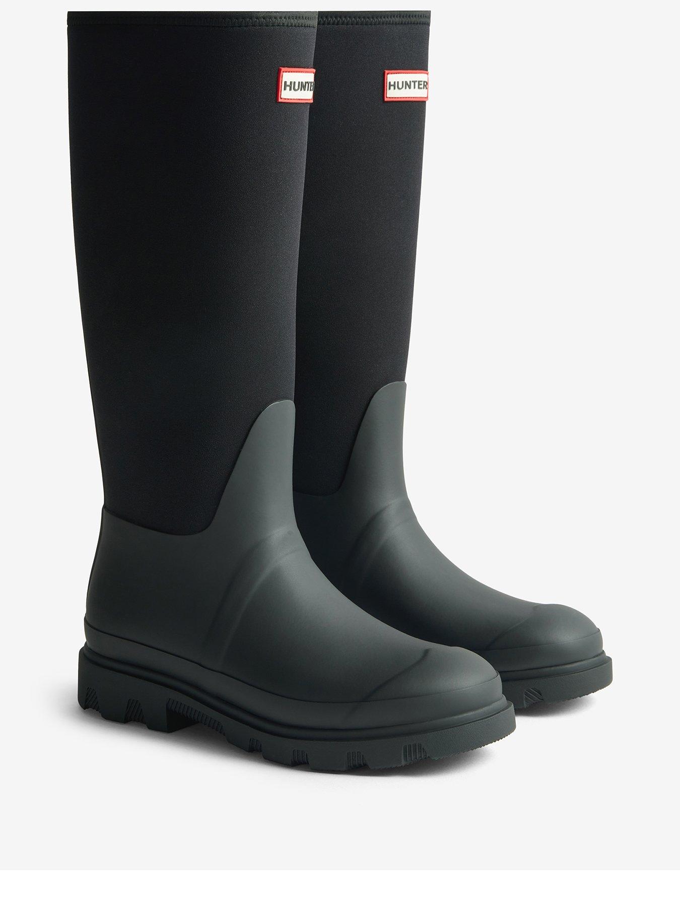 Image 2 of 5 of Hunter Unisex Downpour Neoprene Tall Boot - Black