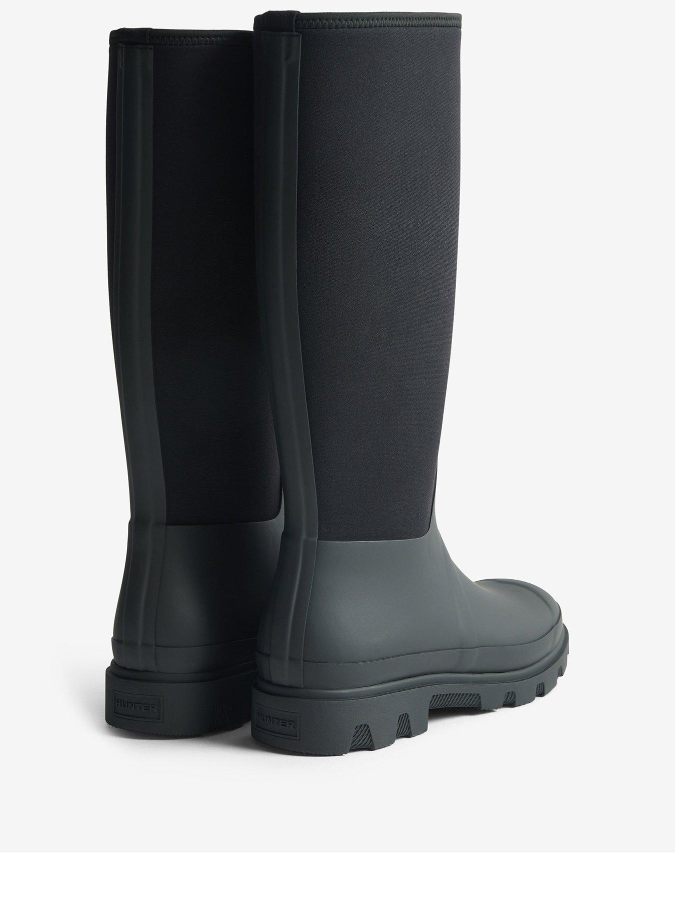 Image 3 of 5 of Hunter Unisex Downpour Neoprene Tall Boot - Black