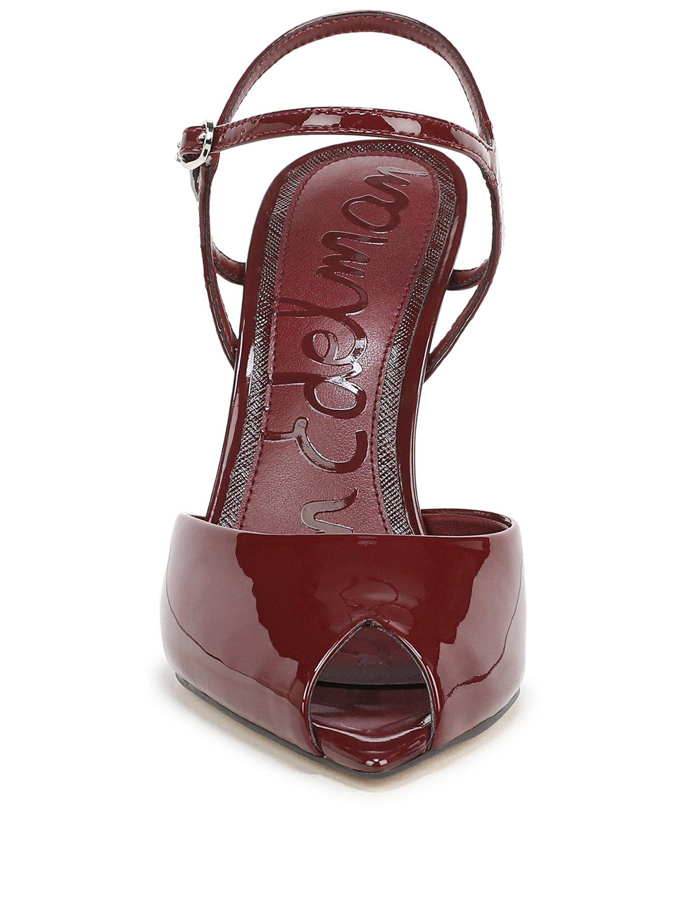 Image 2 of 6 of SAM EDELMAN Tinslie Strap Heel Sandal - Red
