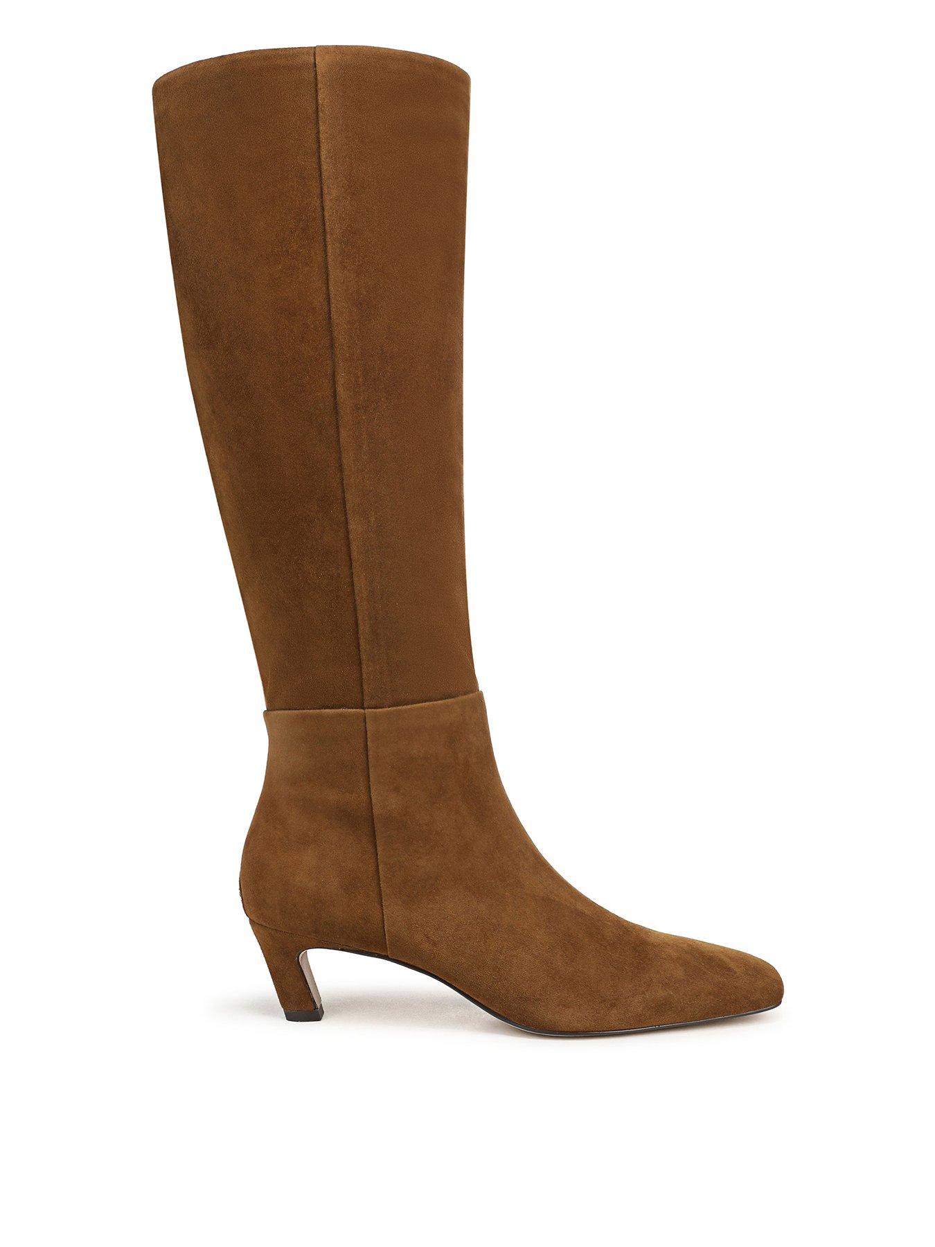 Image 2 of 7 of SAM EDELMAN Perla Knee High Kitten Heel Boot - Brown