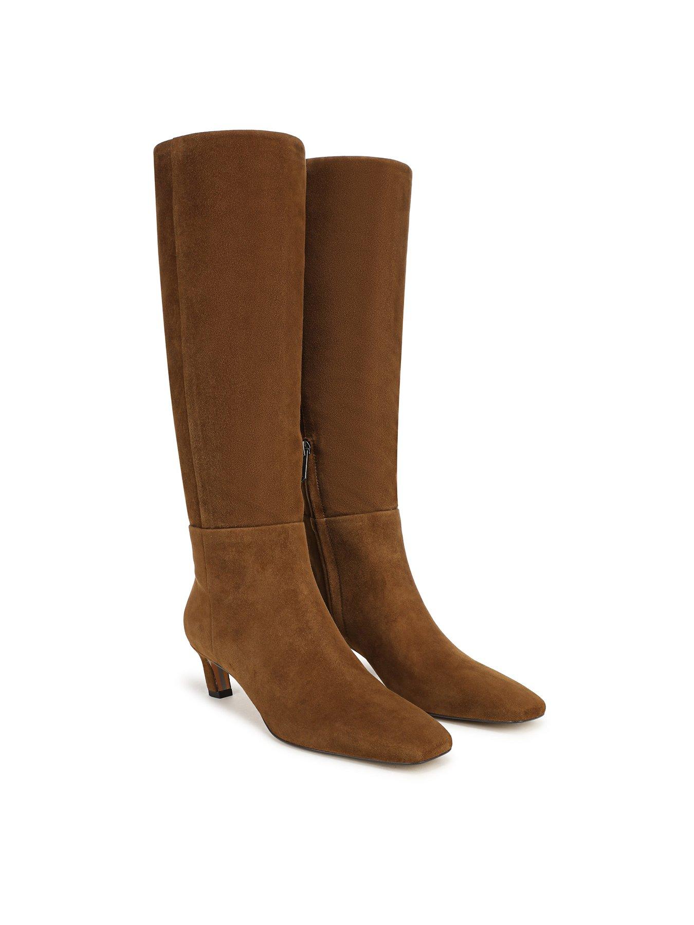 Image 7 of 7 of SAM EDELMAN Perla Knee High Kitten Heel Boot - Brown