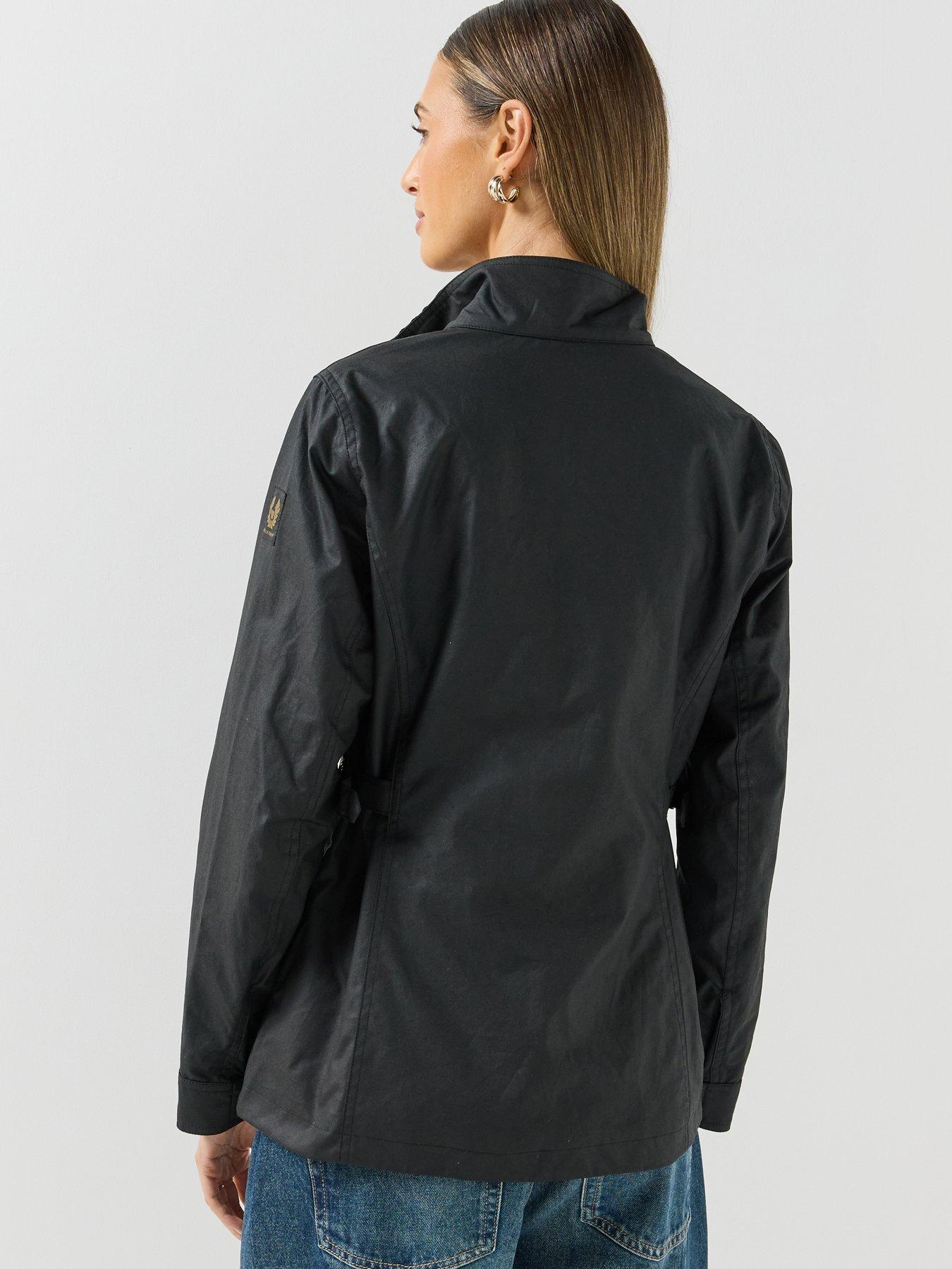 Image 2 of 6 of Belstaff Womens Madison Funnel Neck Zip Pocket Jacket - Black
