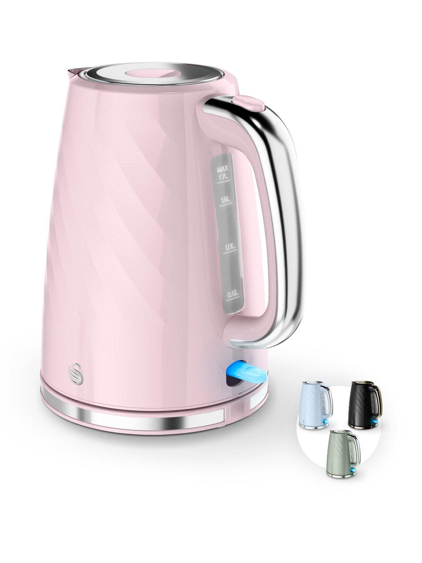 Image 1 of 7 of Swan Windsor 1.7L Kettle - Rapid Boil, Anti-Slip Feet, 3kW - Pink