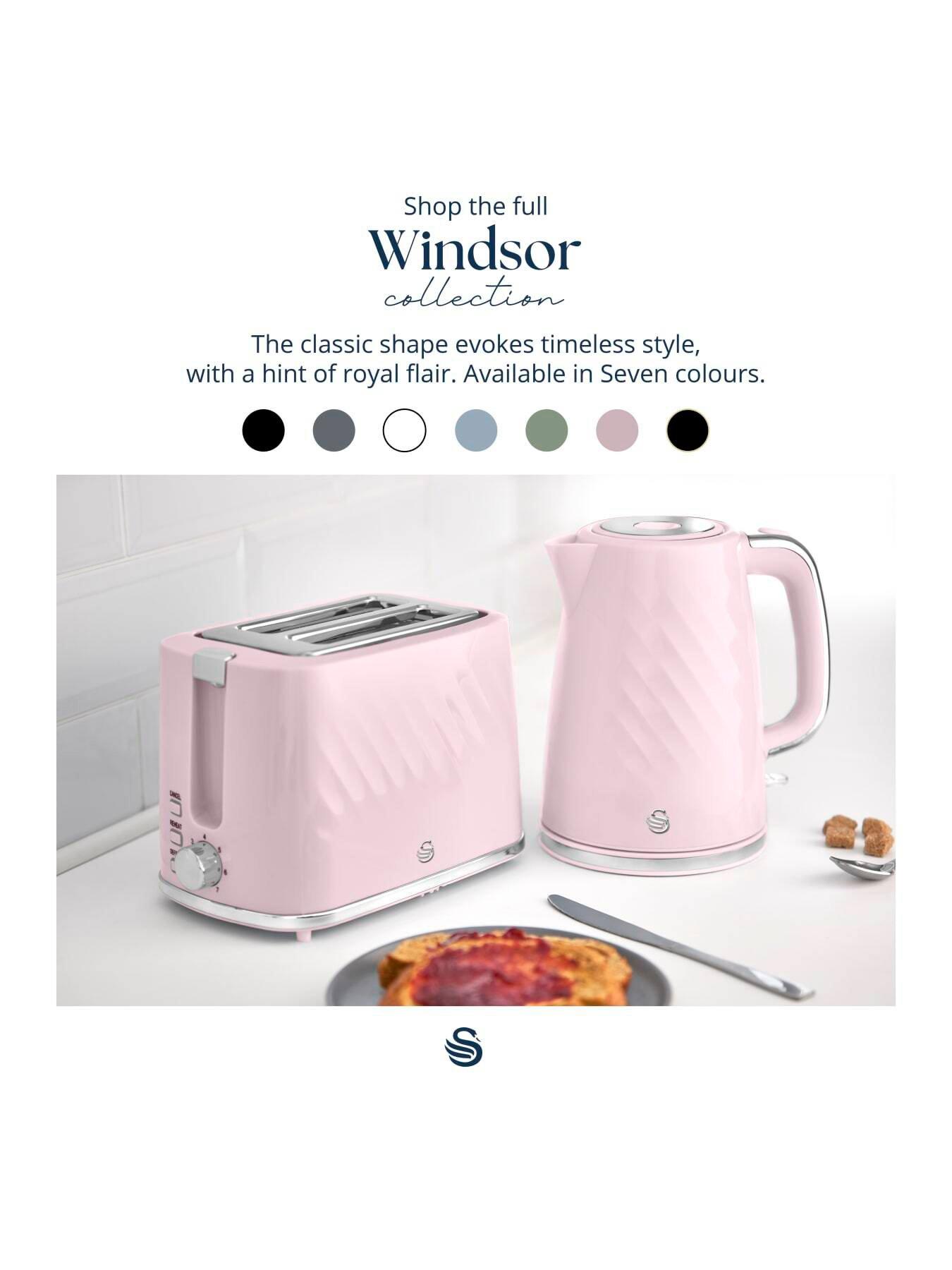 Image 5 of 7 of Swan Windsor 1.7L Kettle - Rapid Boil, Anti-Slip Feet, 3kW - Pink