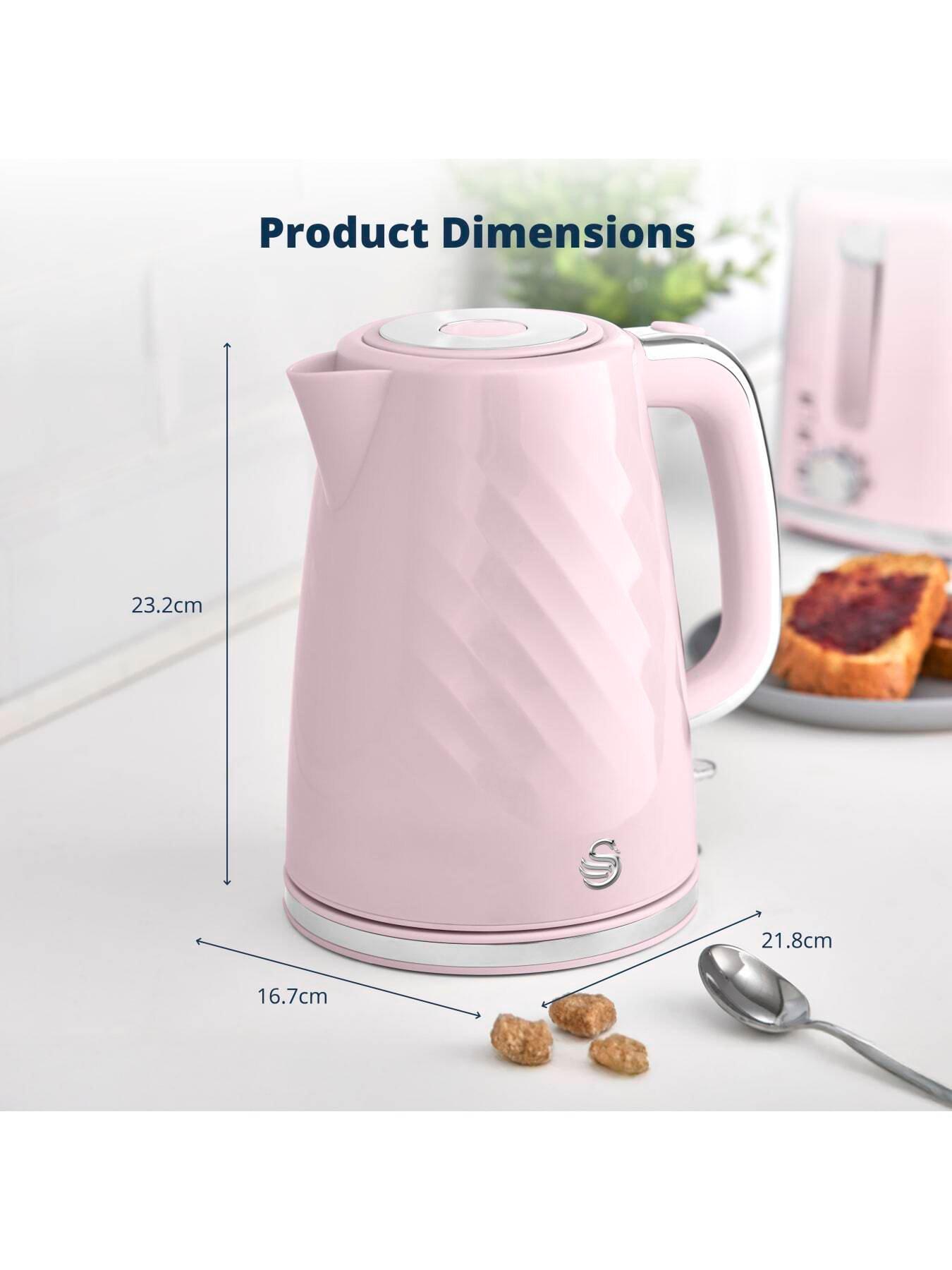Image 6 of 7 of Swan Windsor 1.7L Kettle - Rapid Boil, Anti-Slip Feet, 3kW - Pink