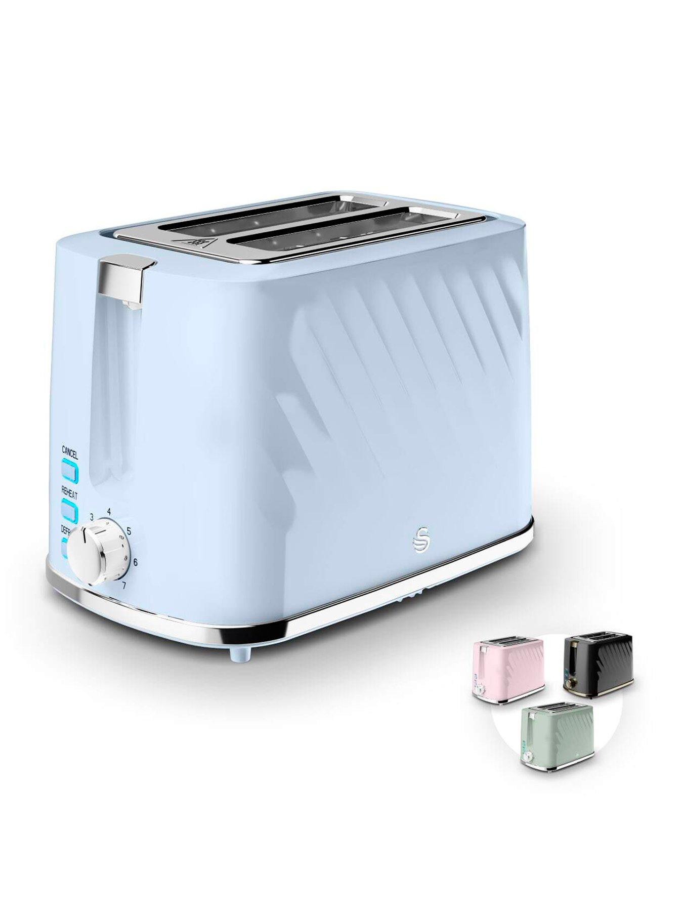 Swan Windsor 2 Slice Toaster with 7 Browning Levels, 900W, Blue