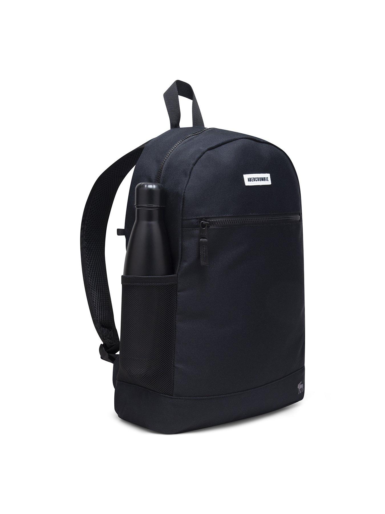 Image 3 of 4 of Abercrombie & Fitch Unisex Pencil Case Pouch Zip Compartments Backpack - Black