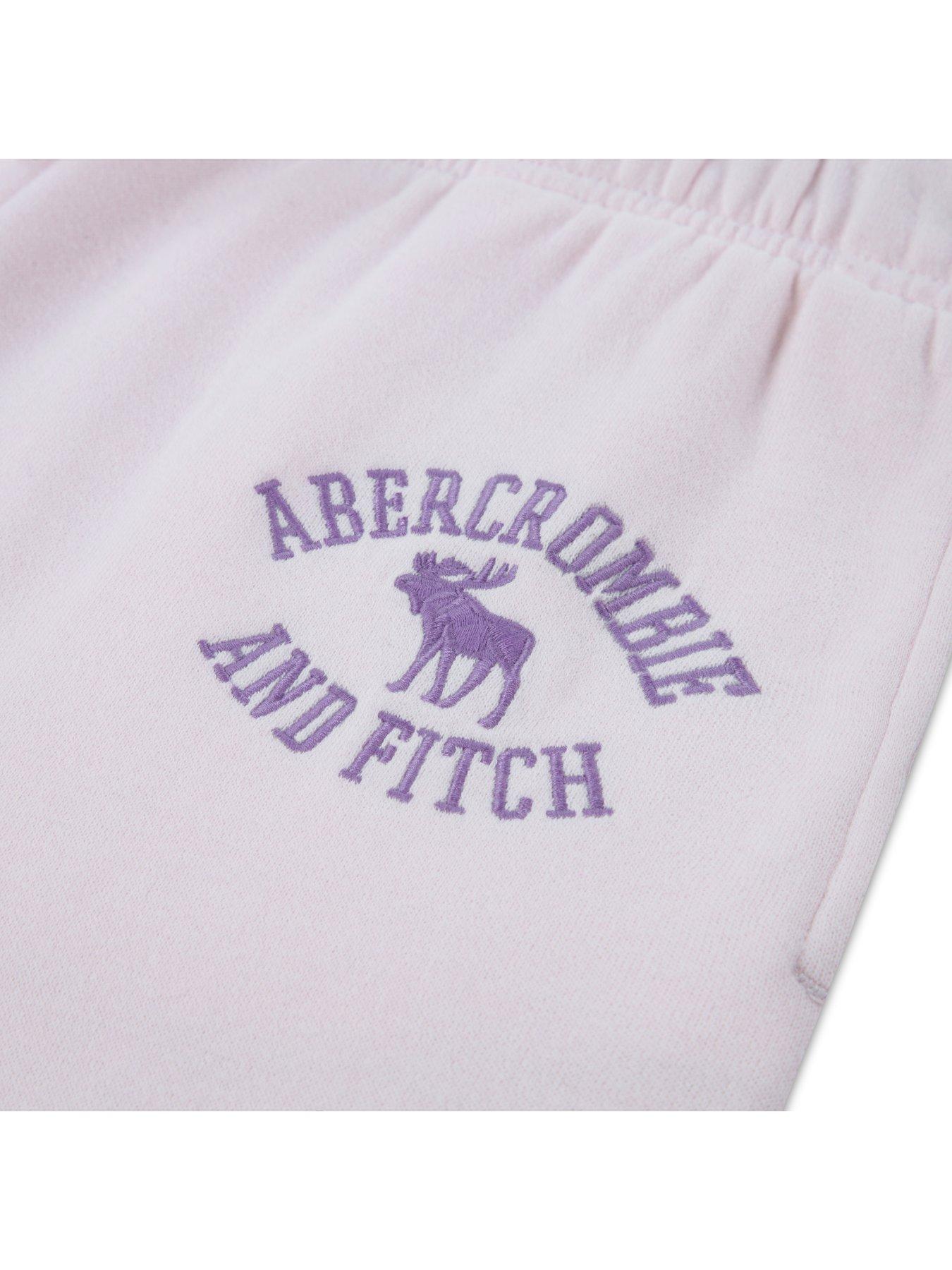 Image 3 of 3 of Abercrombie & Fitch Girl's Cotton Blend Drawstring Tracksuit Bottoms - Pink