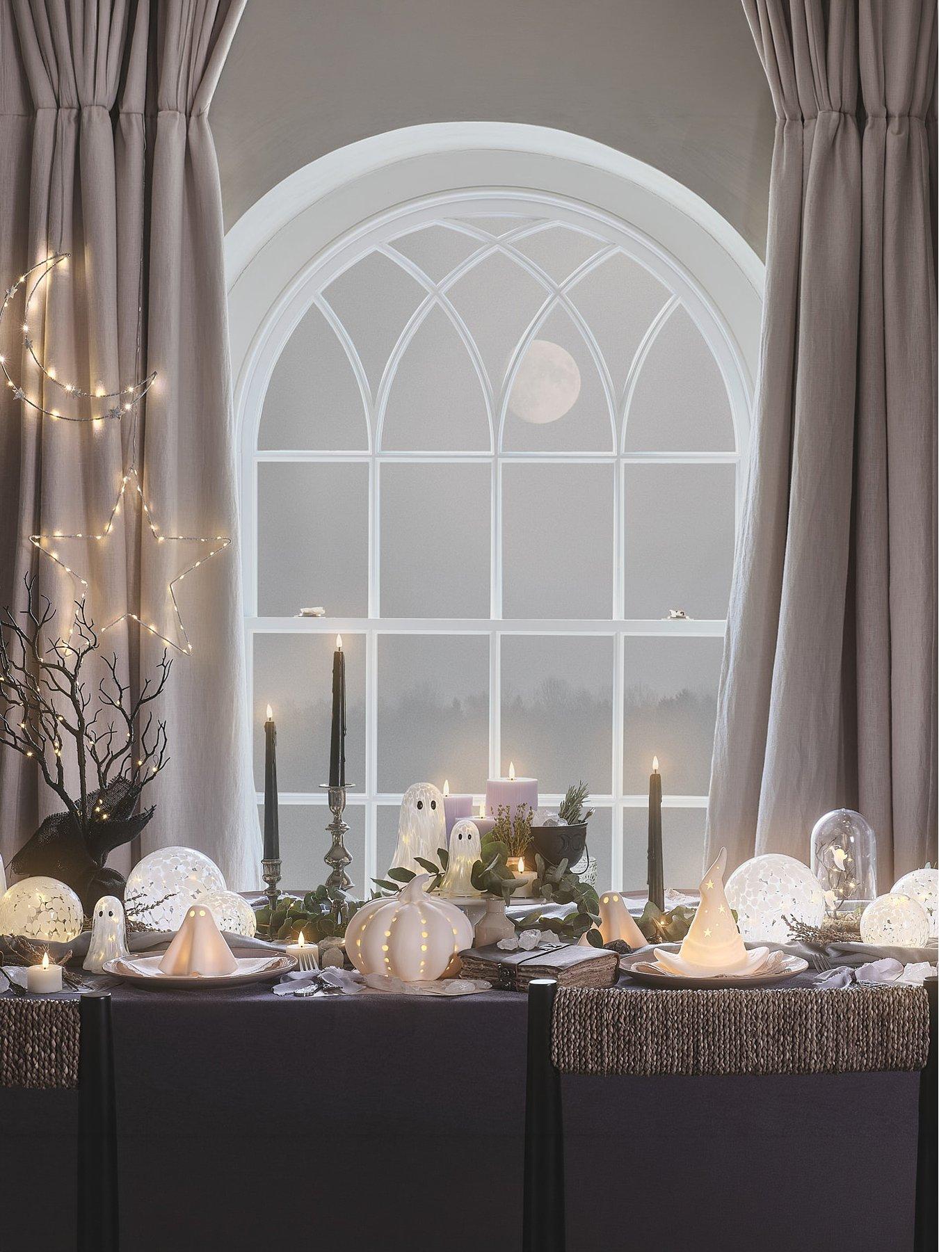 Image 2 of 6 of Lights4Fun Porcelain Witches Hat Pre Lit Decoration