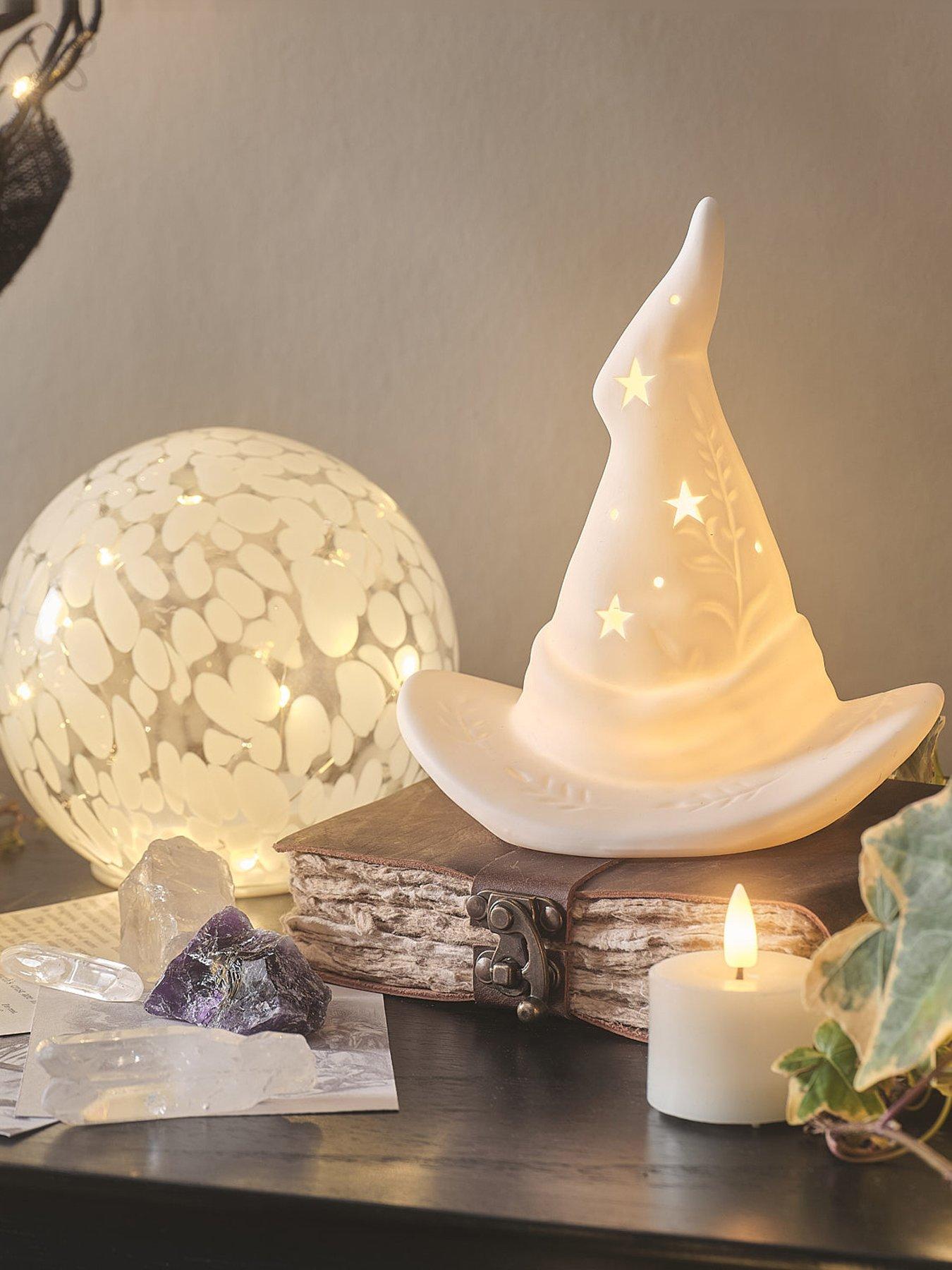 Image 4 of 6 of Lights4Fun Porcelain Witches Hat Pre Lit Decoration