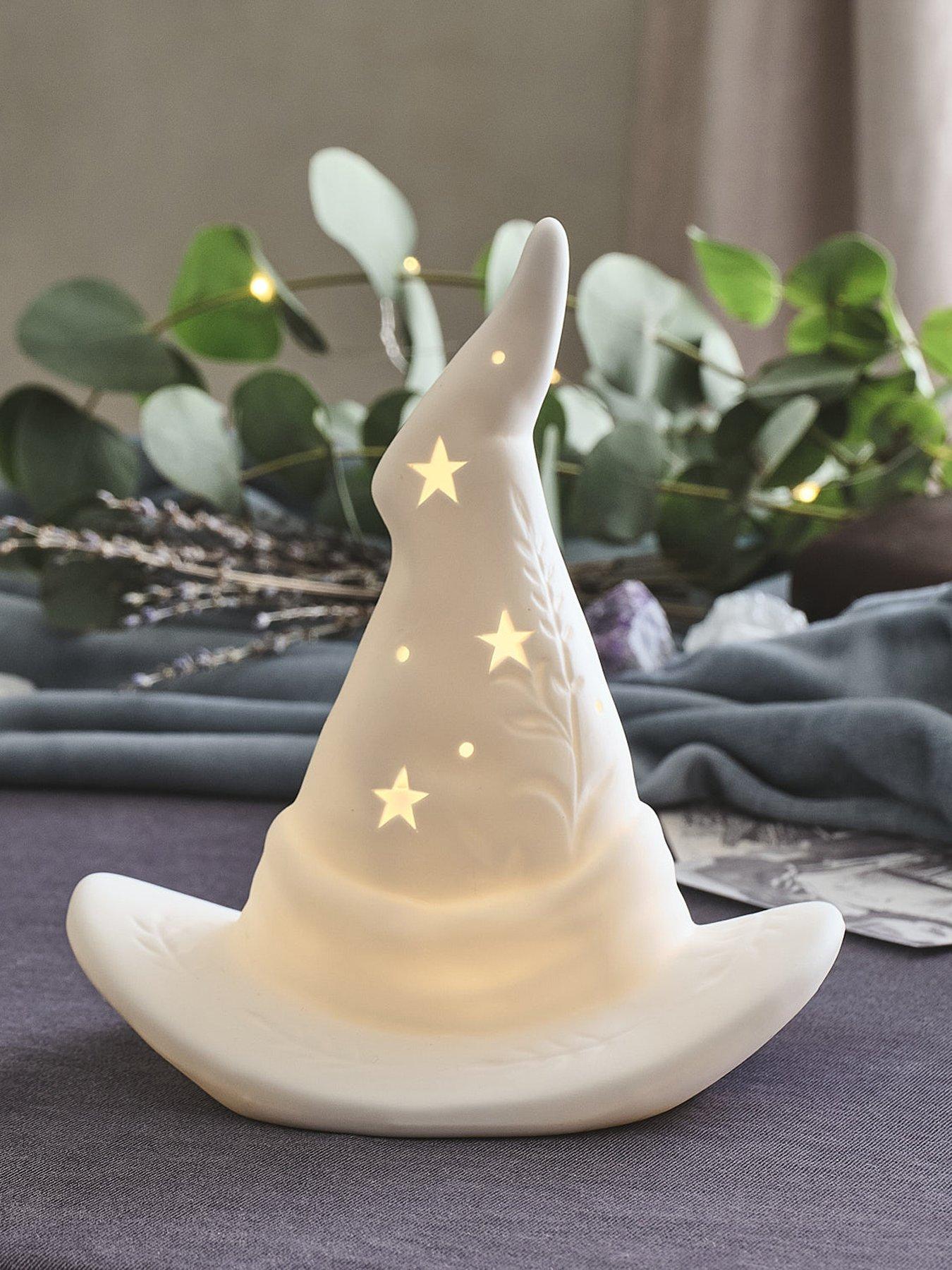 Image 5 of 6 of Lights4Fun Porcelain Witches Hat Pre Lit Decoration