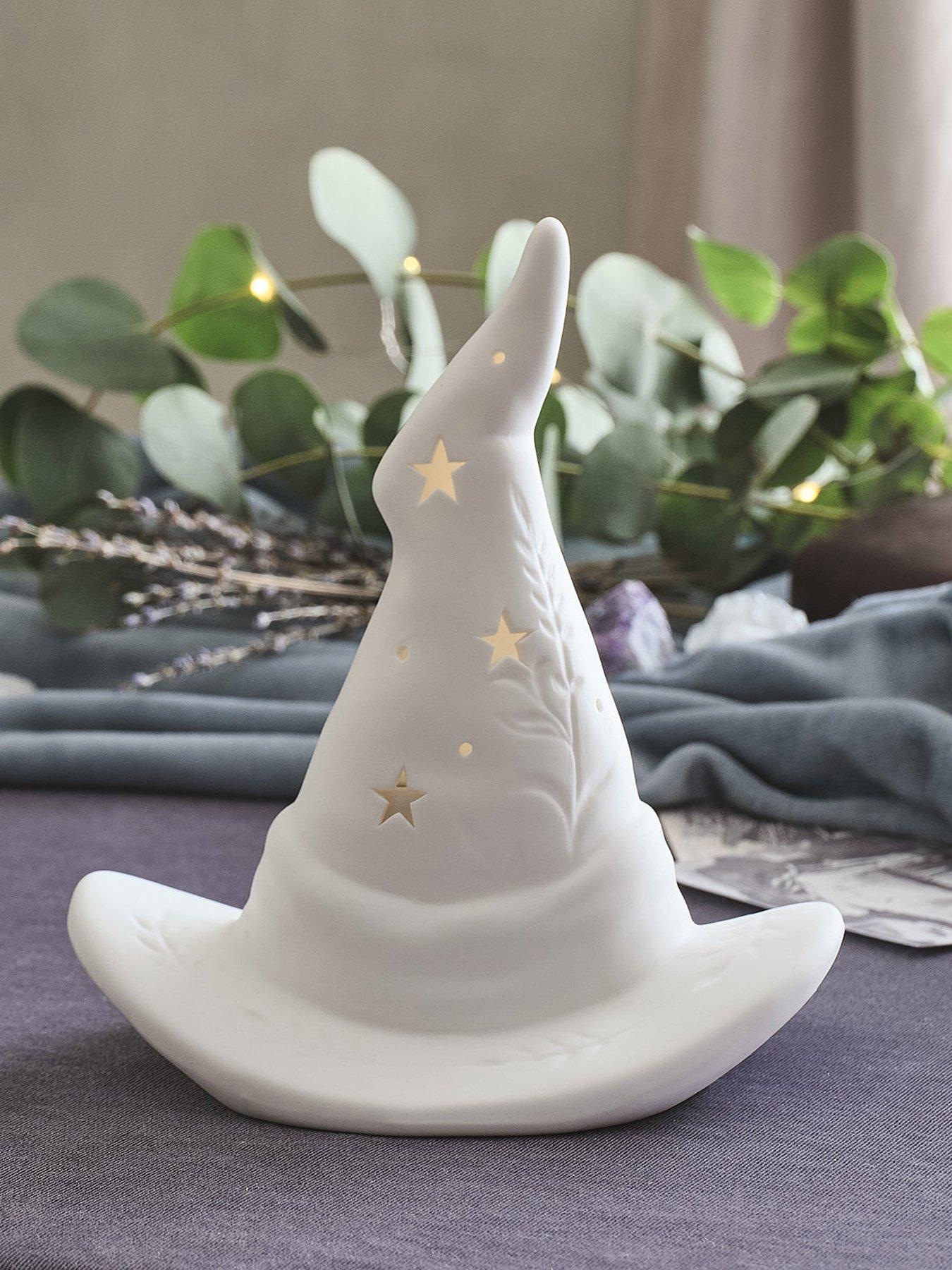 Image 6 of 6 of Lights4Fun Porcelain Witches Hat Pre Lit Decoration