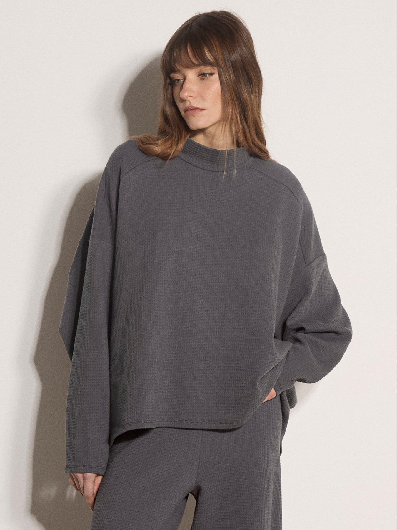 Apricot Apricot Mock Nk Waffle Panel Swing Top