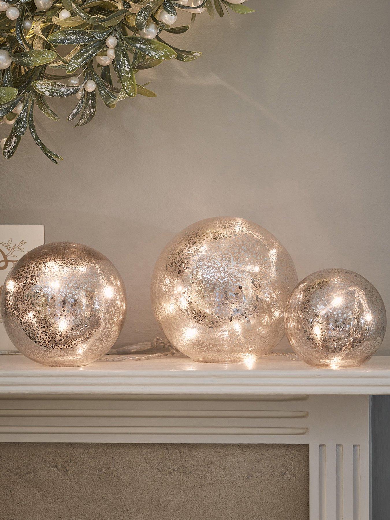 Lights4Fun Glass Light Up Orbs With Remote Control