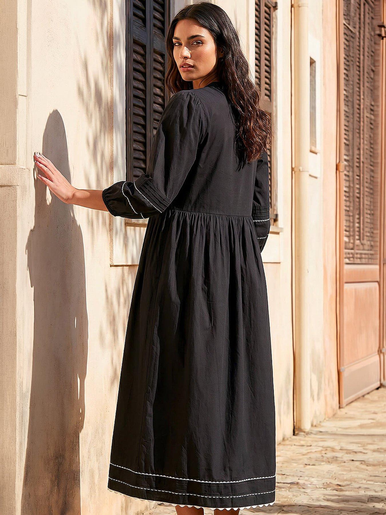 Image 3 of 4 of Roman Ric Rac Collared Midi Dress