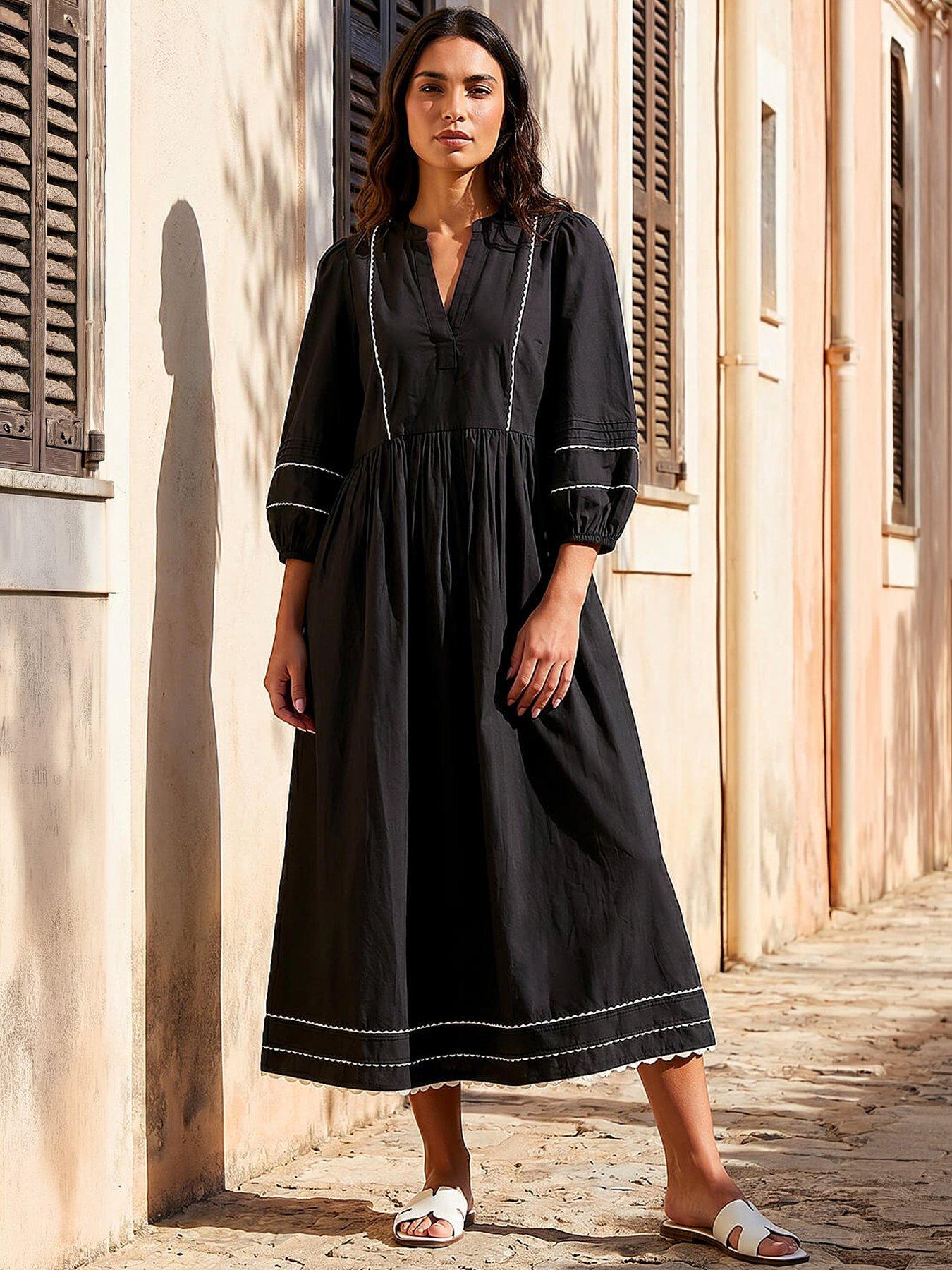 Image 4 of 4 of Roman Ric Rac Collared Midi Dress