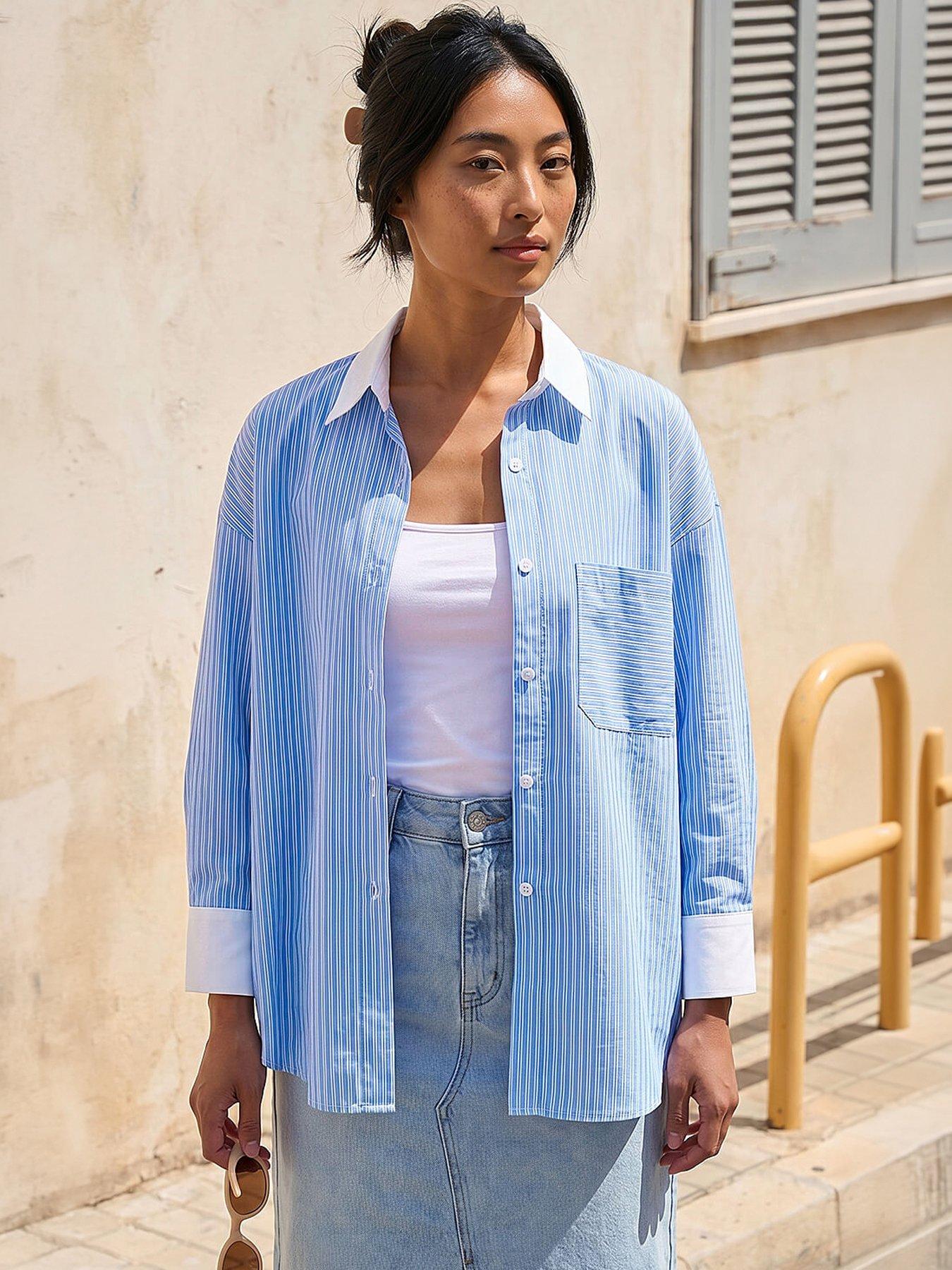 Roman Petite Contrast Stripe Shirt