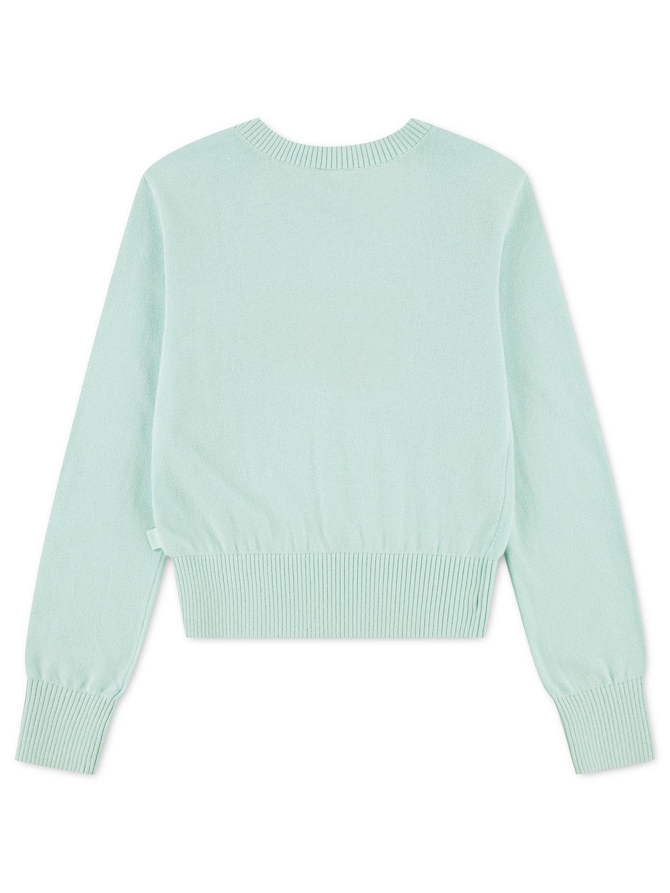 Image 2 of 3 of Abercrombie & Fitch Girls Intarsia Crew Sweater - Blue