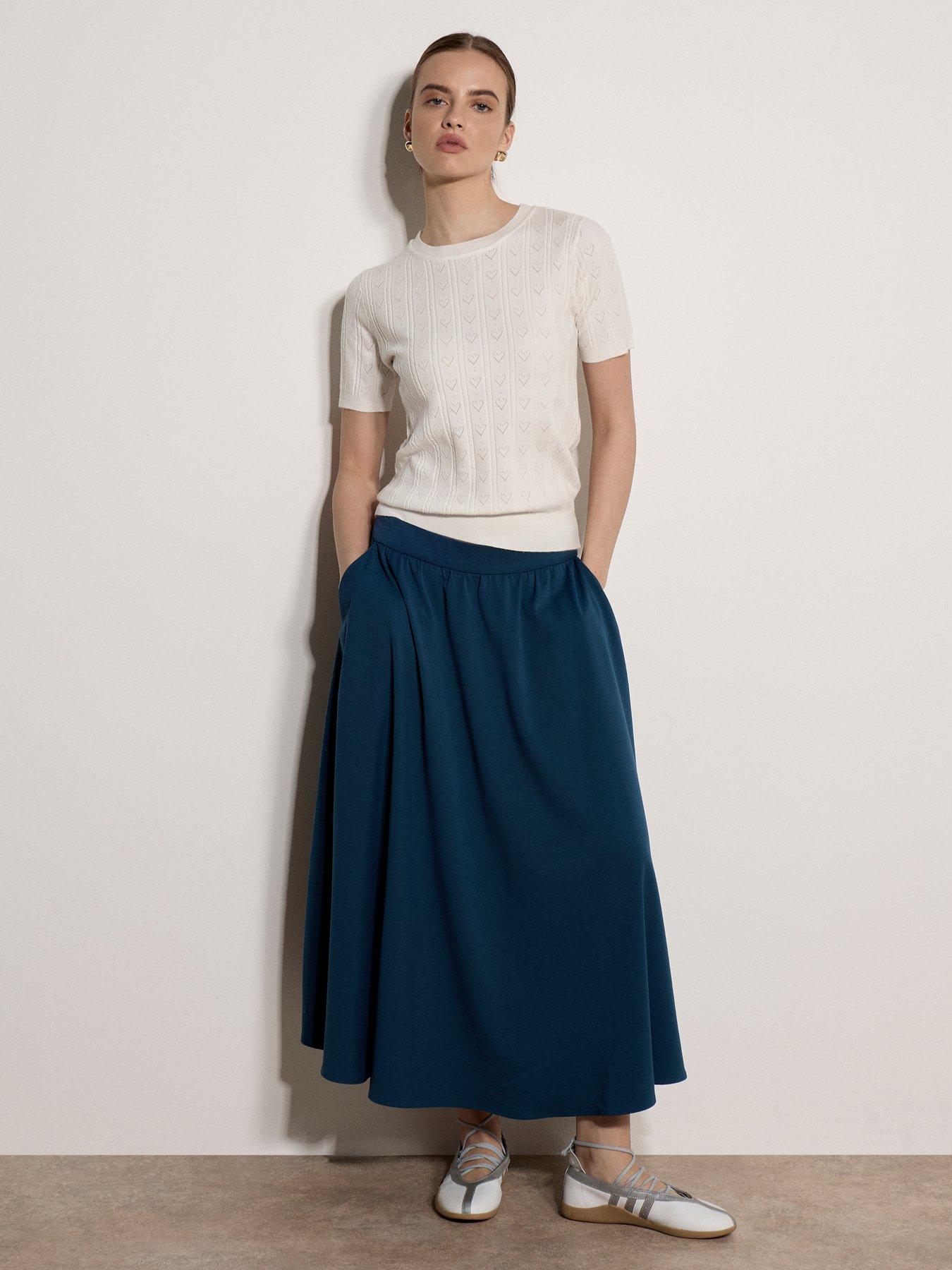 Apricot Apricot Pointelle Hearts Knitted Top