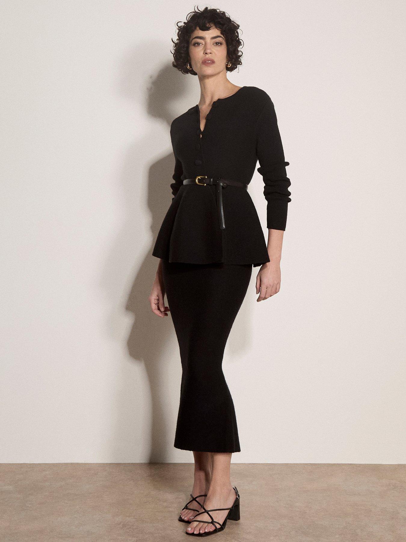 Image 3 of 4 of Apricot Apricot Knitted Pencil Skirt