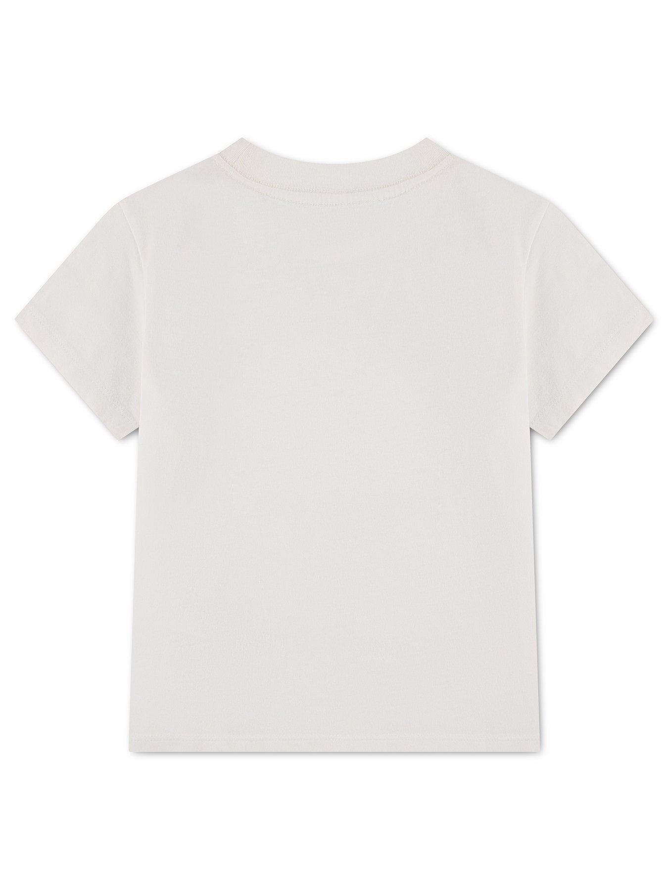 Image 2 of 3 of Abercrombie & Fitch Girls Y2k Core Classic Varsity Logo Short Sleeve T-Shirt - Cream