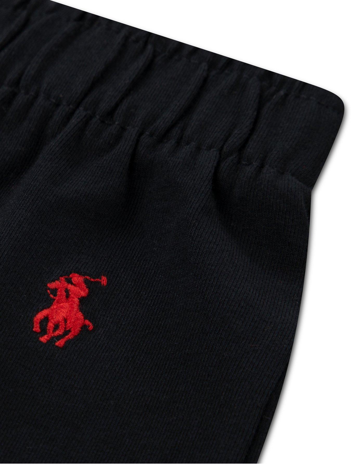 Image 3 of 4 of Polo Ralph Lauren Boys' Short Sleeve T-Shirt &amp; Shorts Pyjama Set - Black