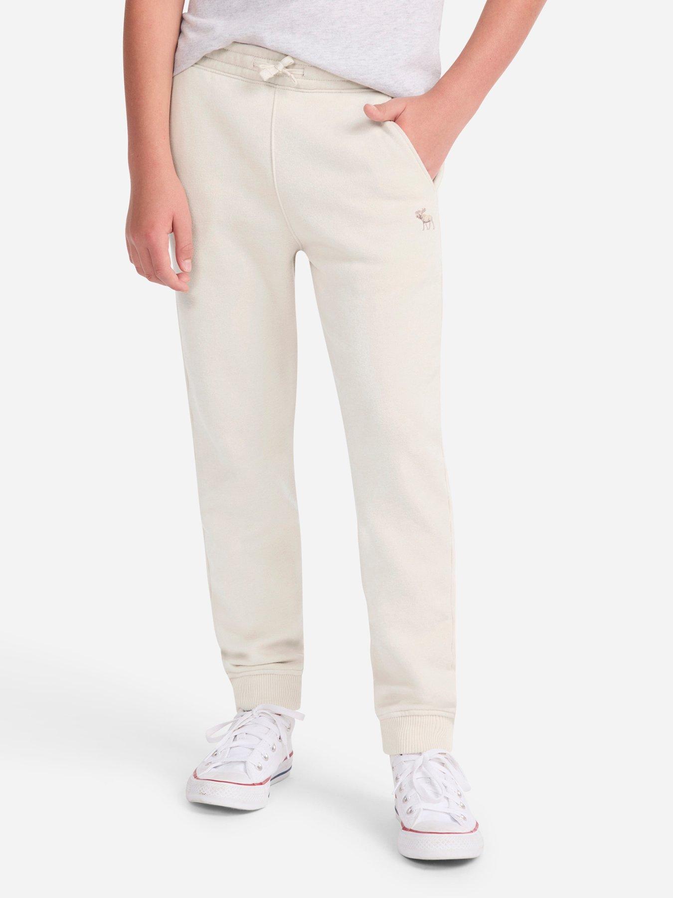 Abercrombie & Fitch Boys' Essential Fleece Joggers - Beige