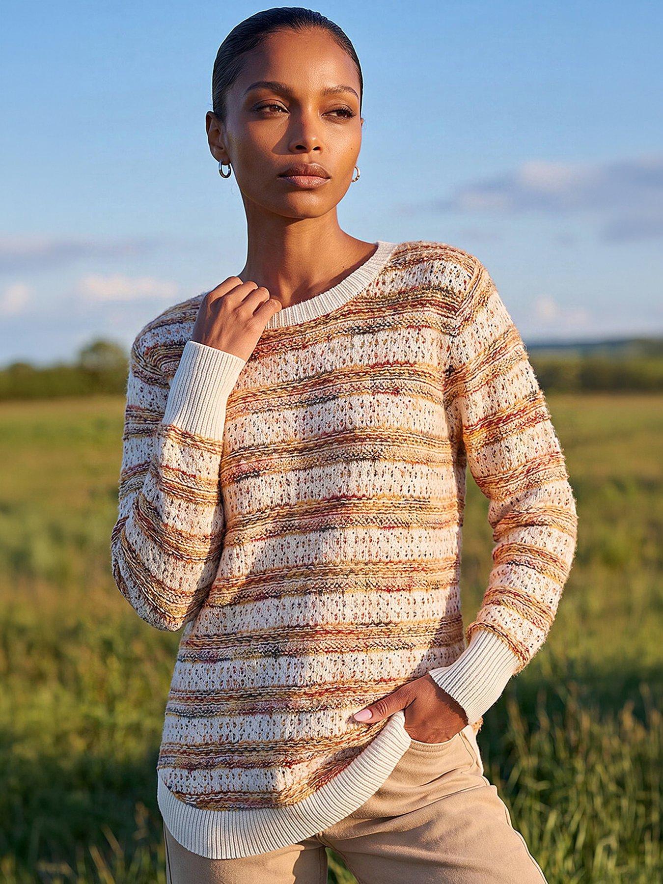 Image 1 of 4 of Roman Space Dye Stripe Knit Jumper
