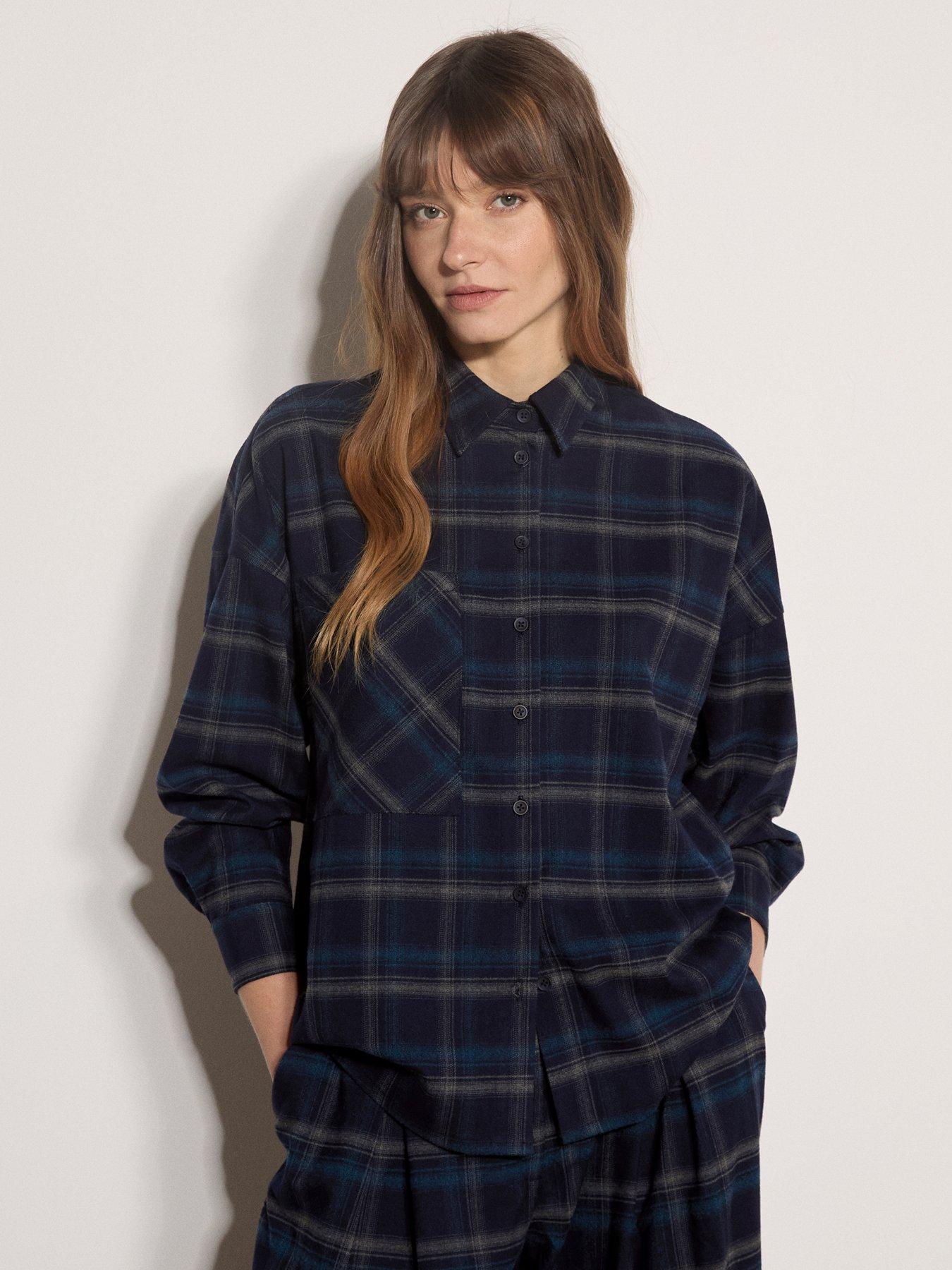 Apricot Apricot Window Check 1 Pocket Shirt