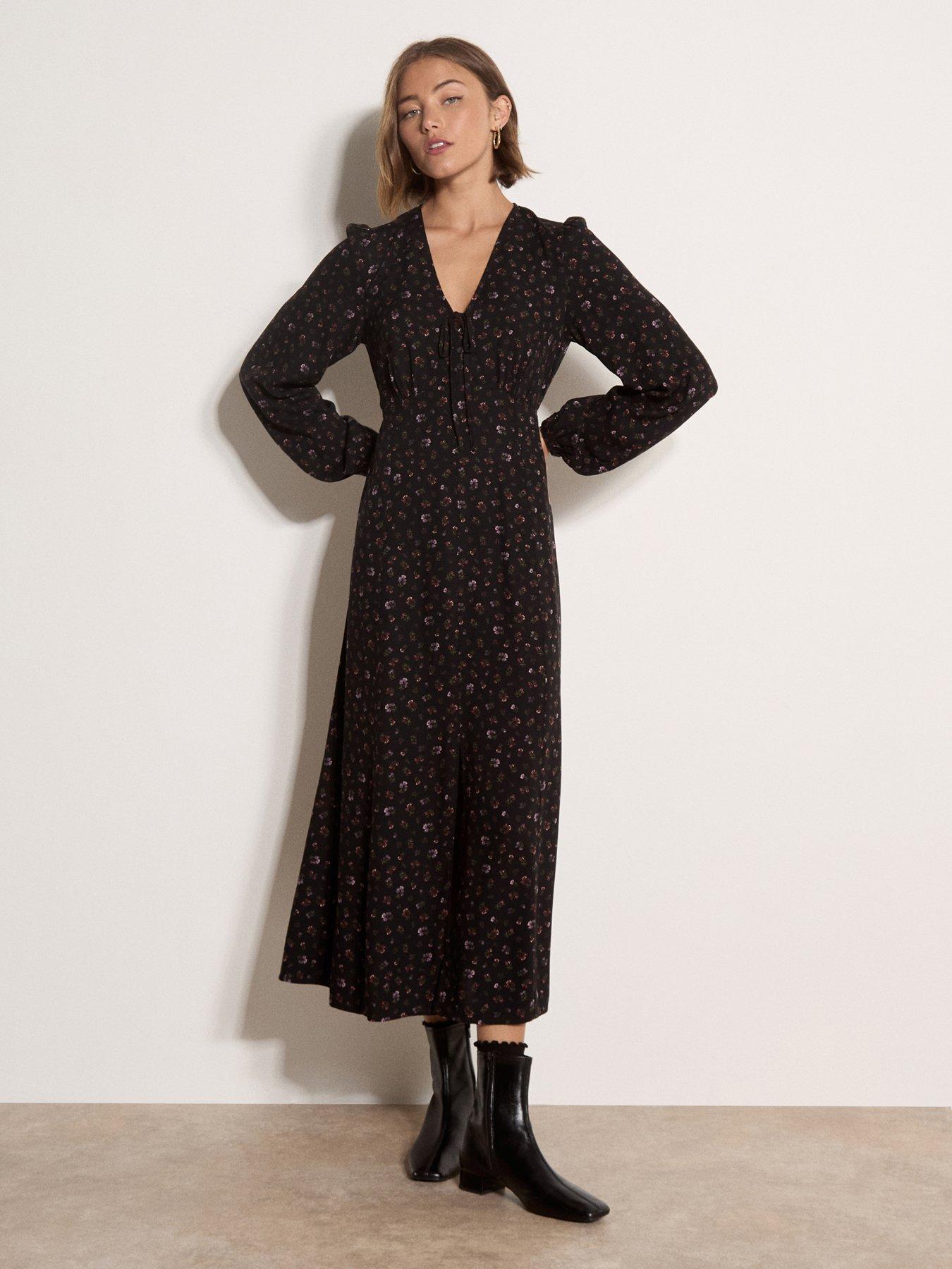 Apricot Apricot Vintage Ditsy Split Front Dress