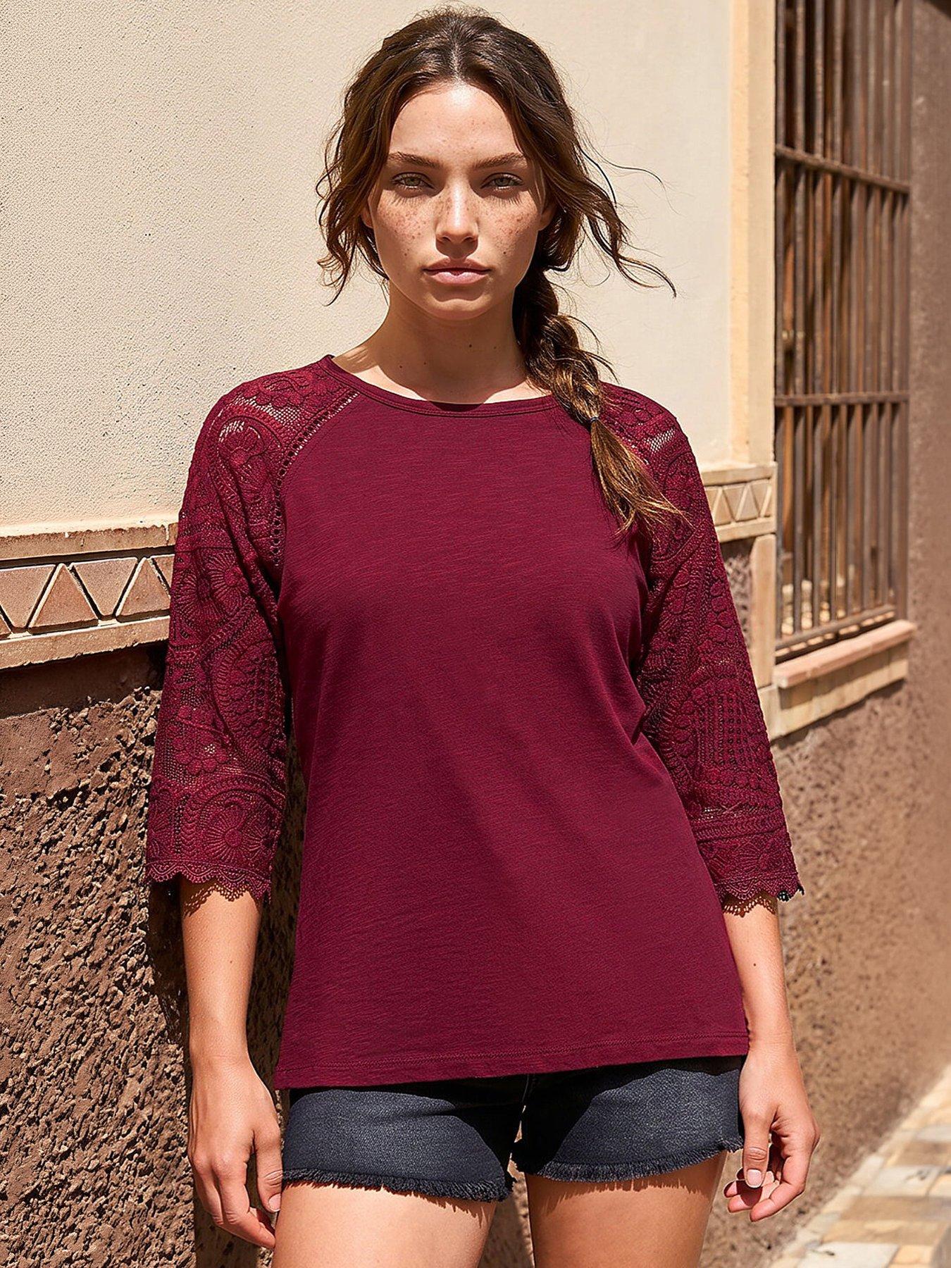 Image 1 of 4 of Roman Petite Contrast Top