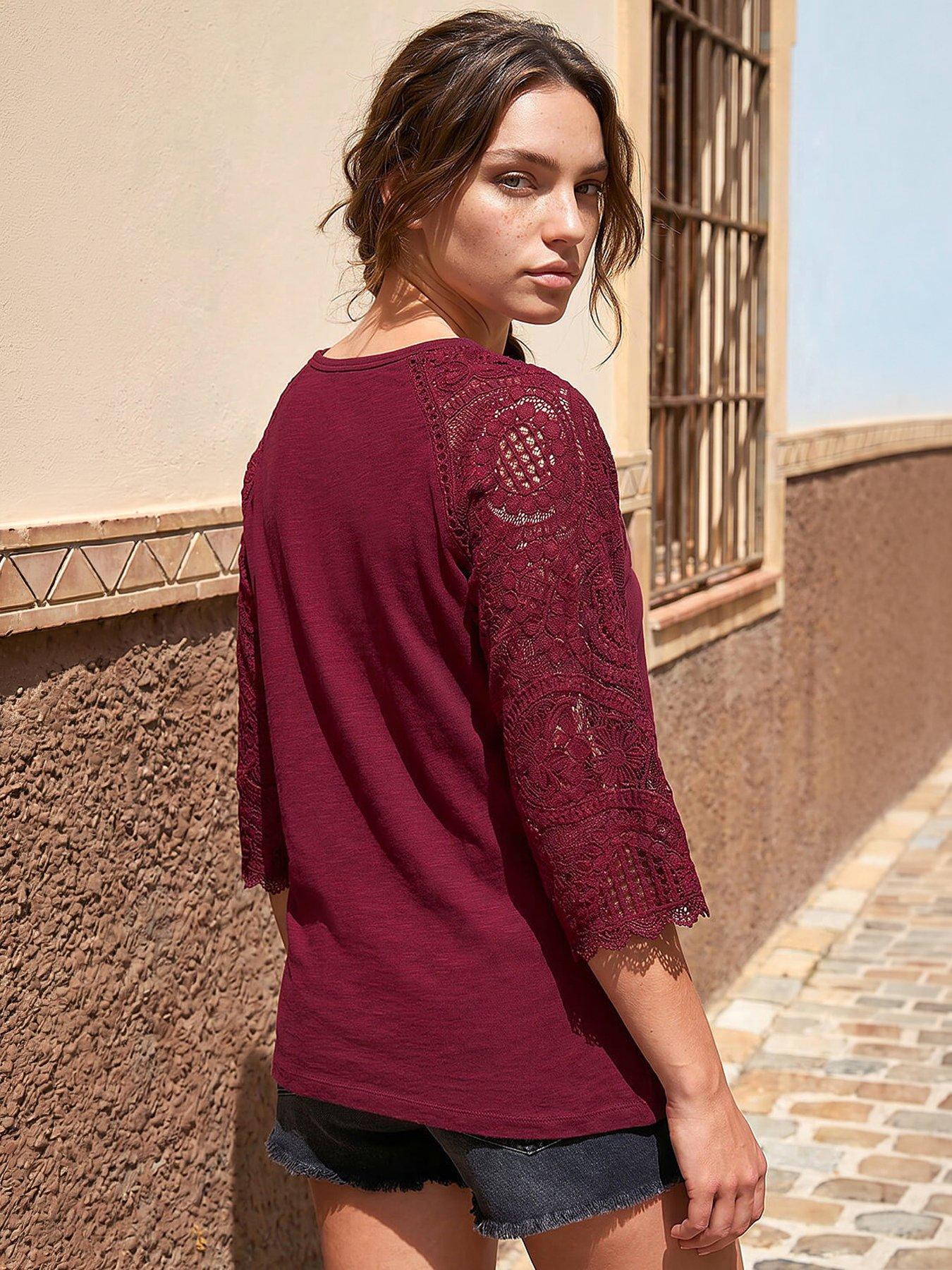 Image 4 of 4 of Roman Petite Contrast Top