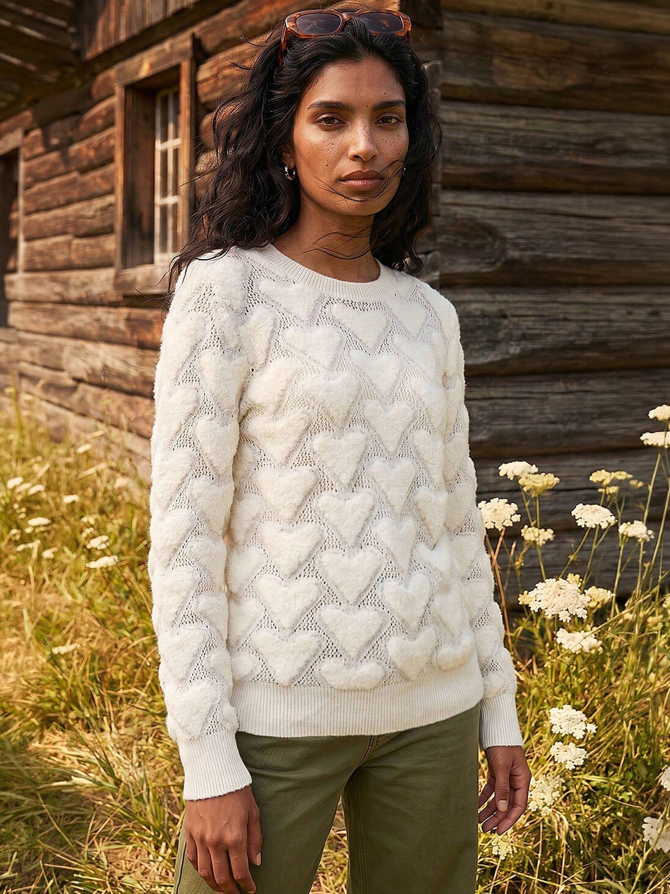 Image 1 of 4 of Roman Heart Detail Knit Jumper