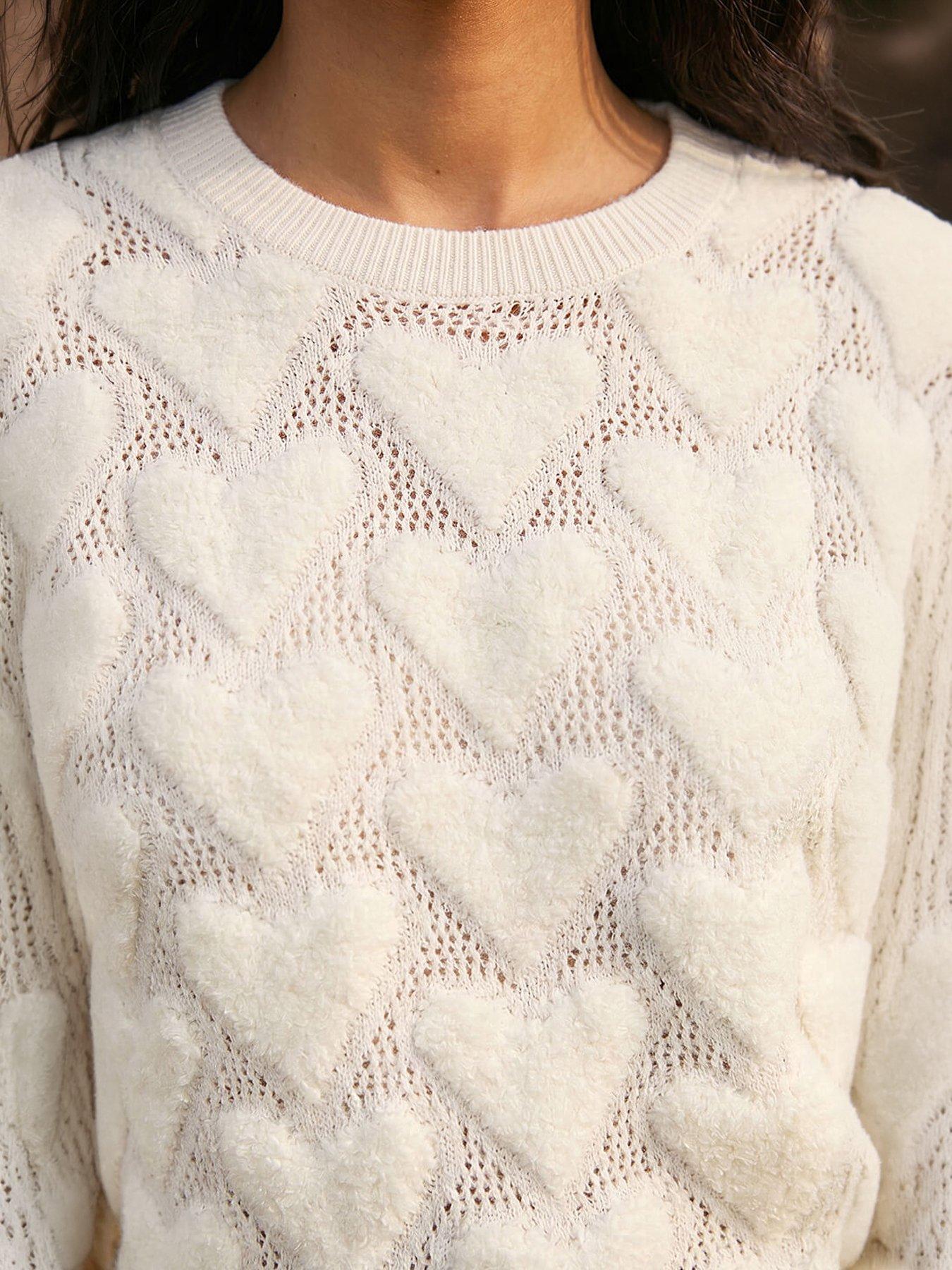 Image 2 of 4 of Roman Heart Detail Knit Jumper