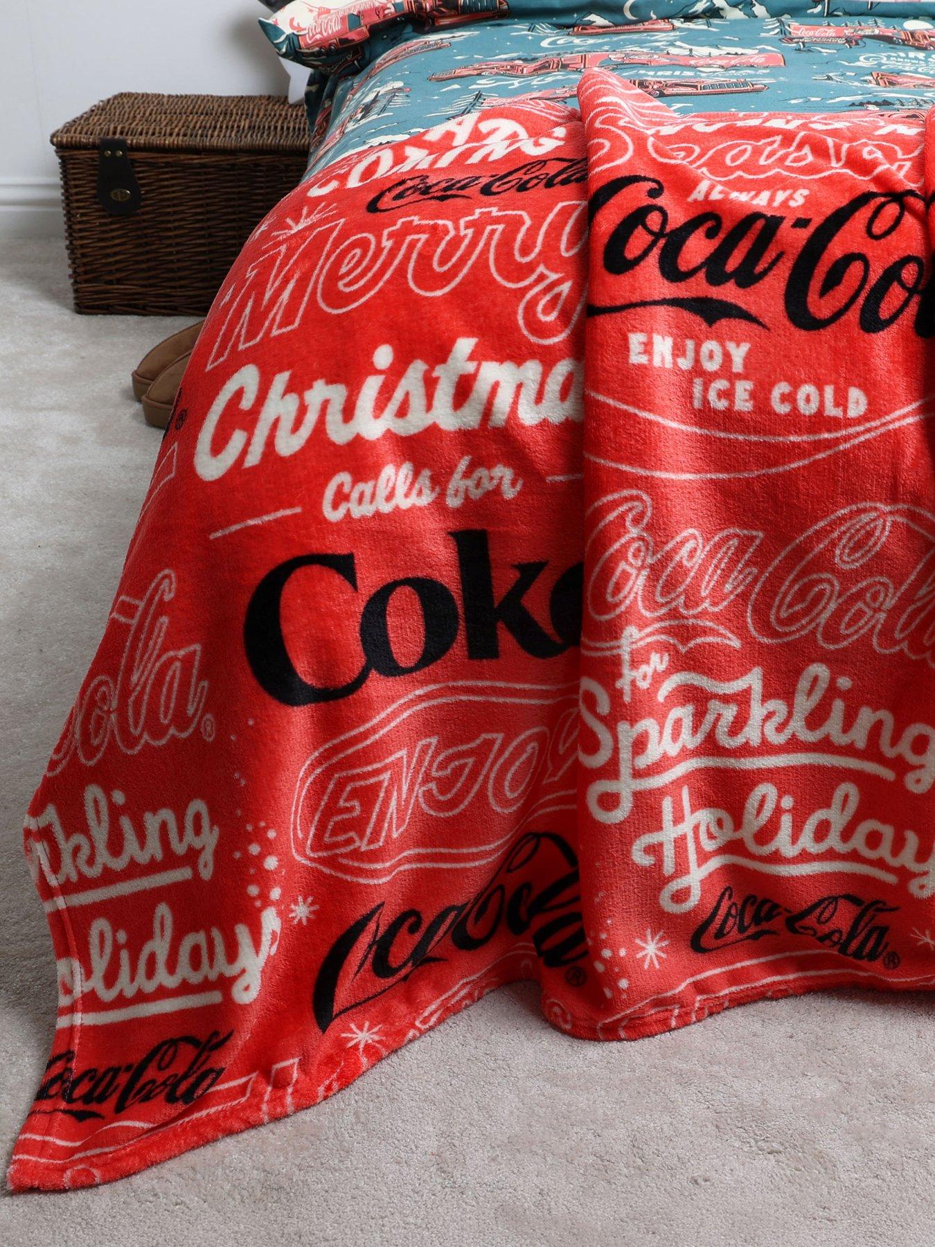 Image 1 of 5 of Kids Coca Cola Christmas Rotary Fleece Blanket