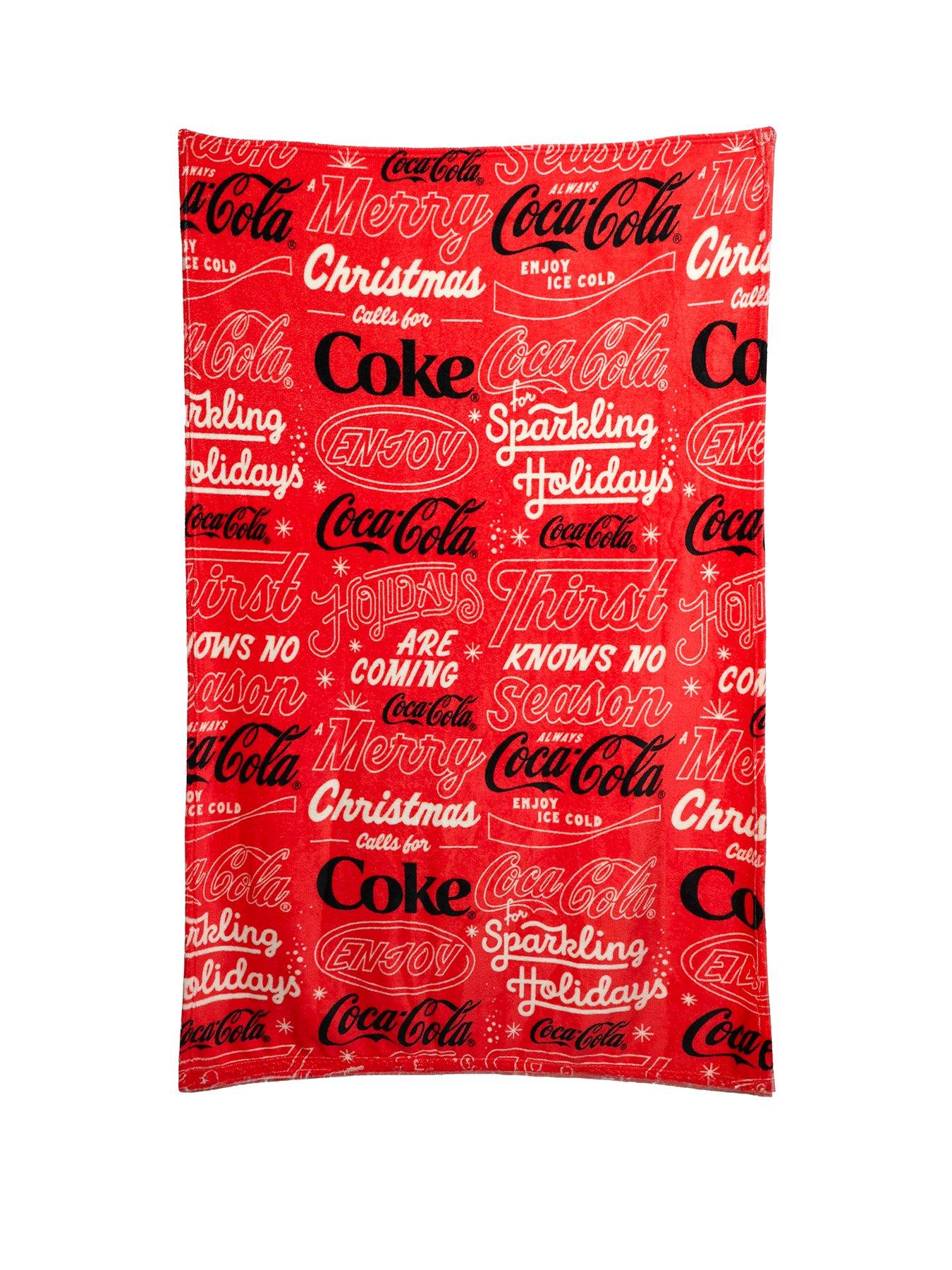 Image 2 of 5 of Kids Coca Cola Christmas Rotary Fleece Blanket