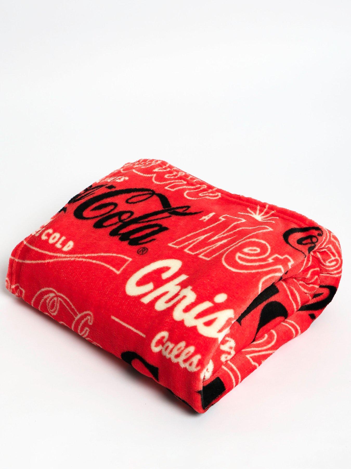 Image 3 of 5 of Kids Coca Cola Christmas Rotary Fleece Blanket