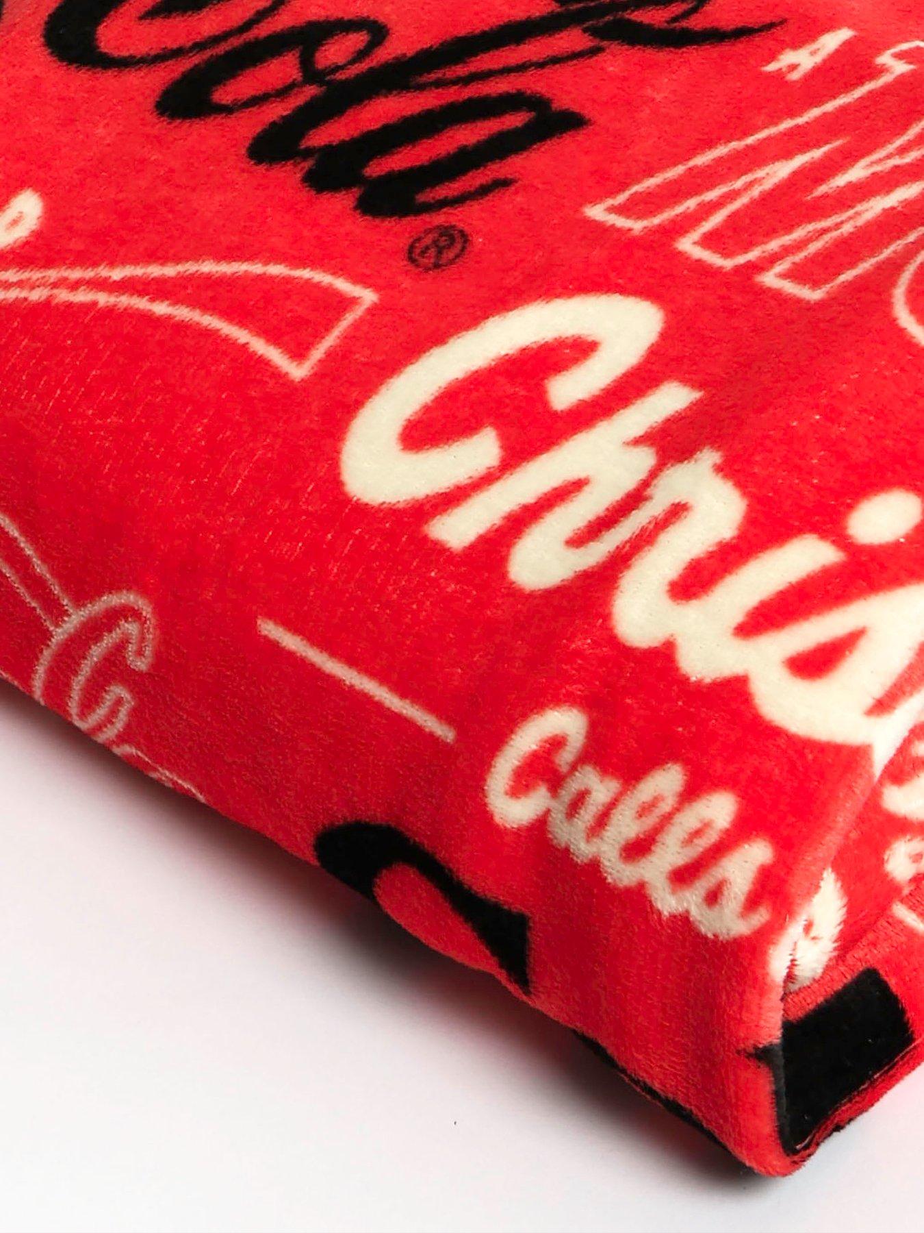 Image 4 of 5 of Kids Coca Cola Christmas Rotary Fleece Blanket