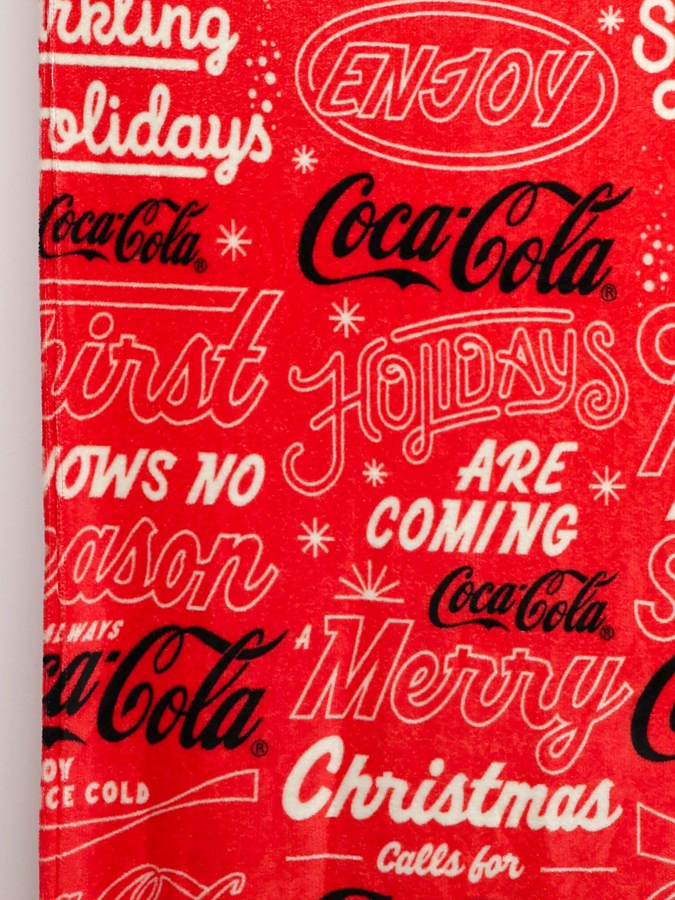 Image 5 of 5 of Kids Coca Cola Christmas Rotary Fleece Blanket