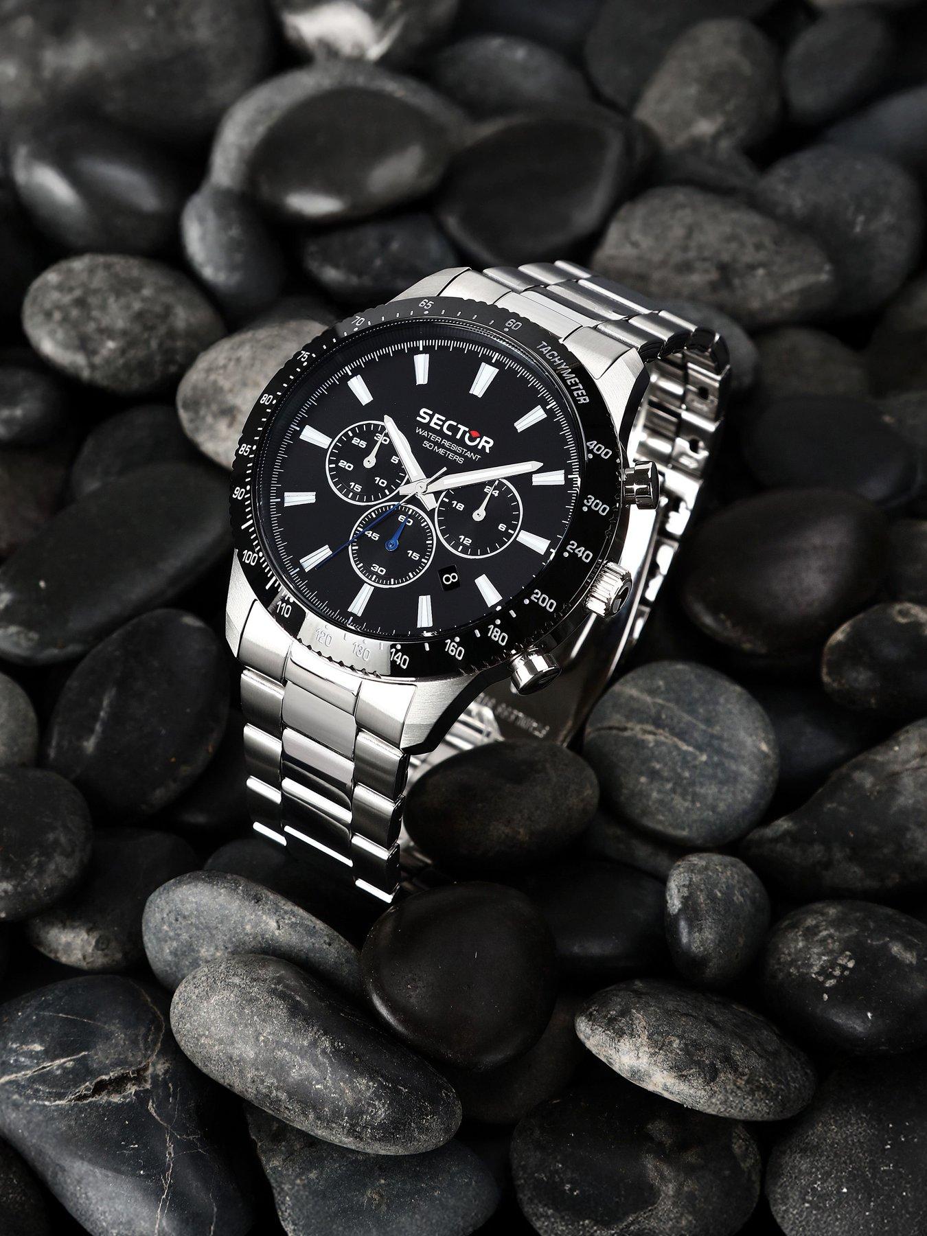 Image 6 of 6 of Sector 270 45MM CHRO BLACK DIAL SS BR