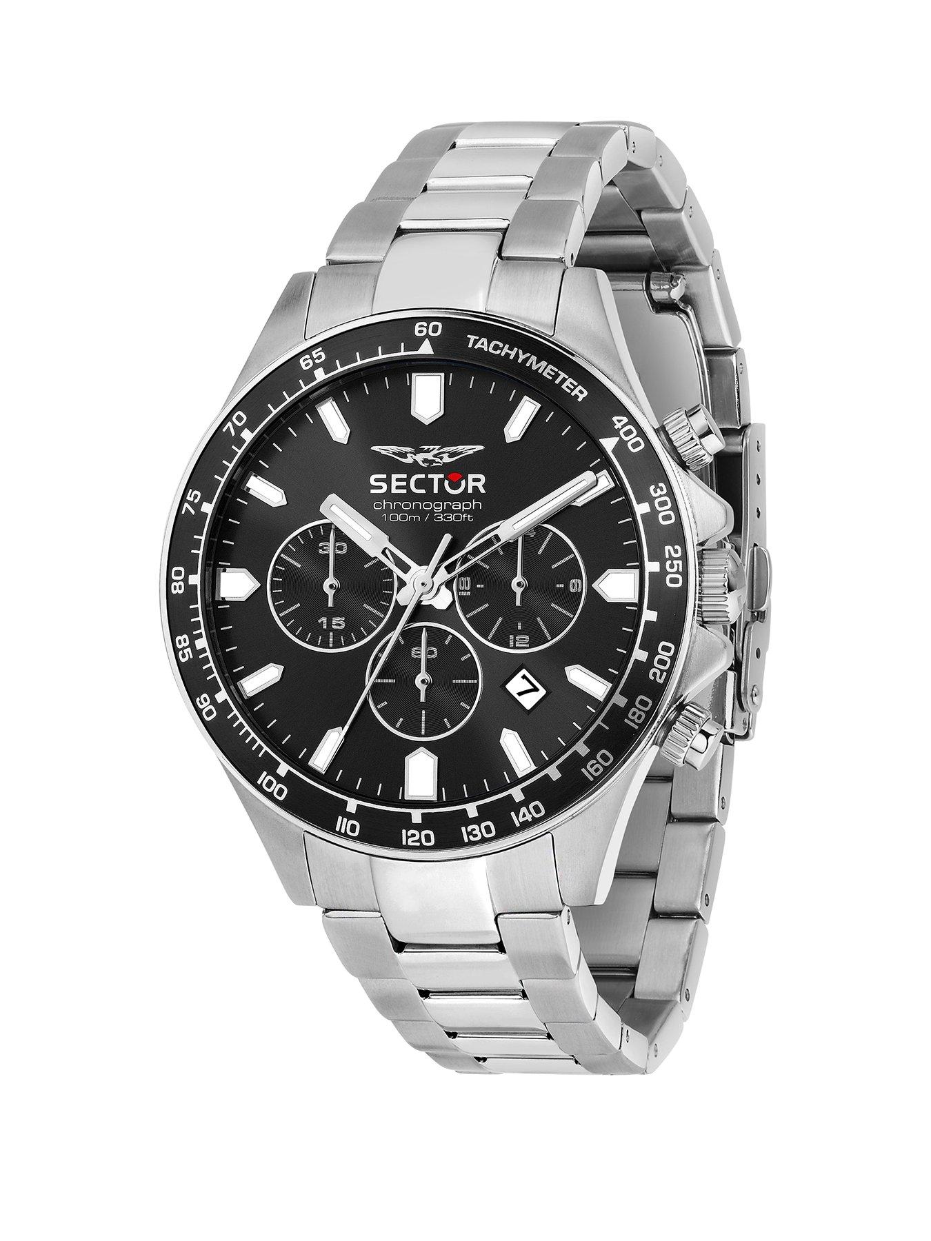 Image 1 of 6 of Sector 230 43MM CHRO BLACK DIAL SS BR