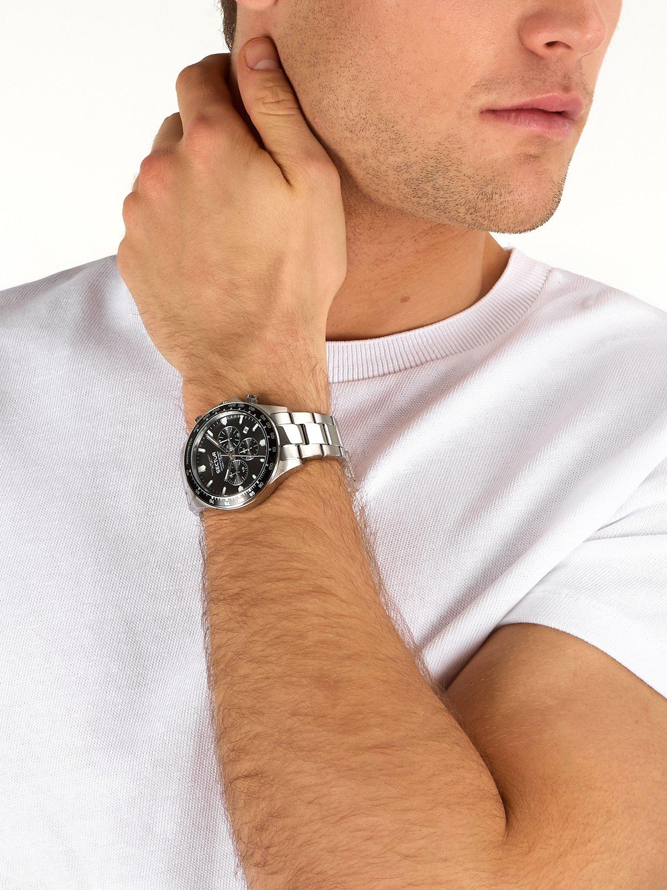 Image 4 of 6 of Sector 230 43MM CHRO BLACK DIAL SS BR