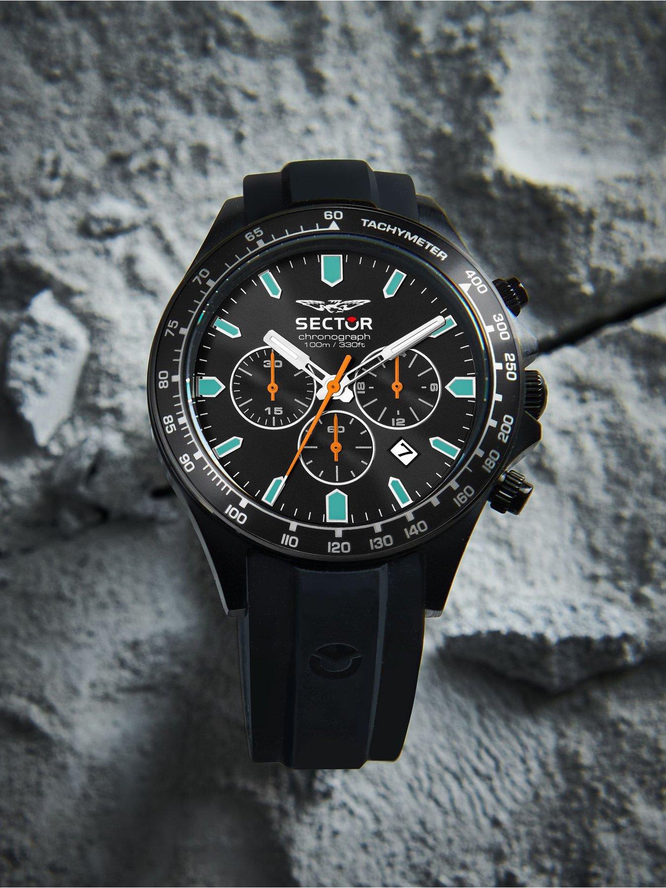 Image 6 of 6 of Sector 230 43MM CHR BLK DIAL BLK ST