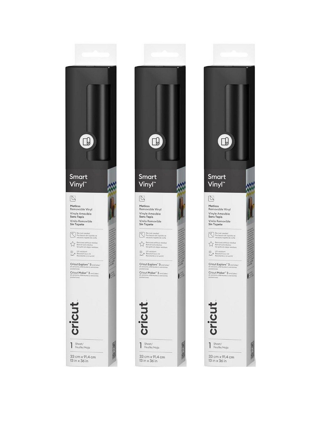 Cricut Cricut Smart Vinyl Removable (33x91cm) Black 3-pack Bundle